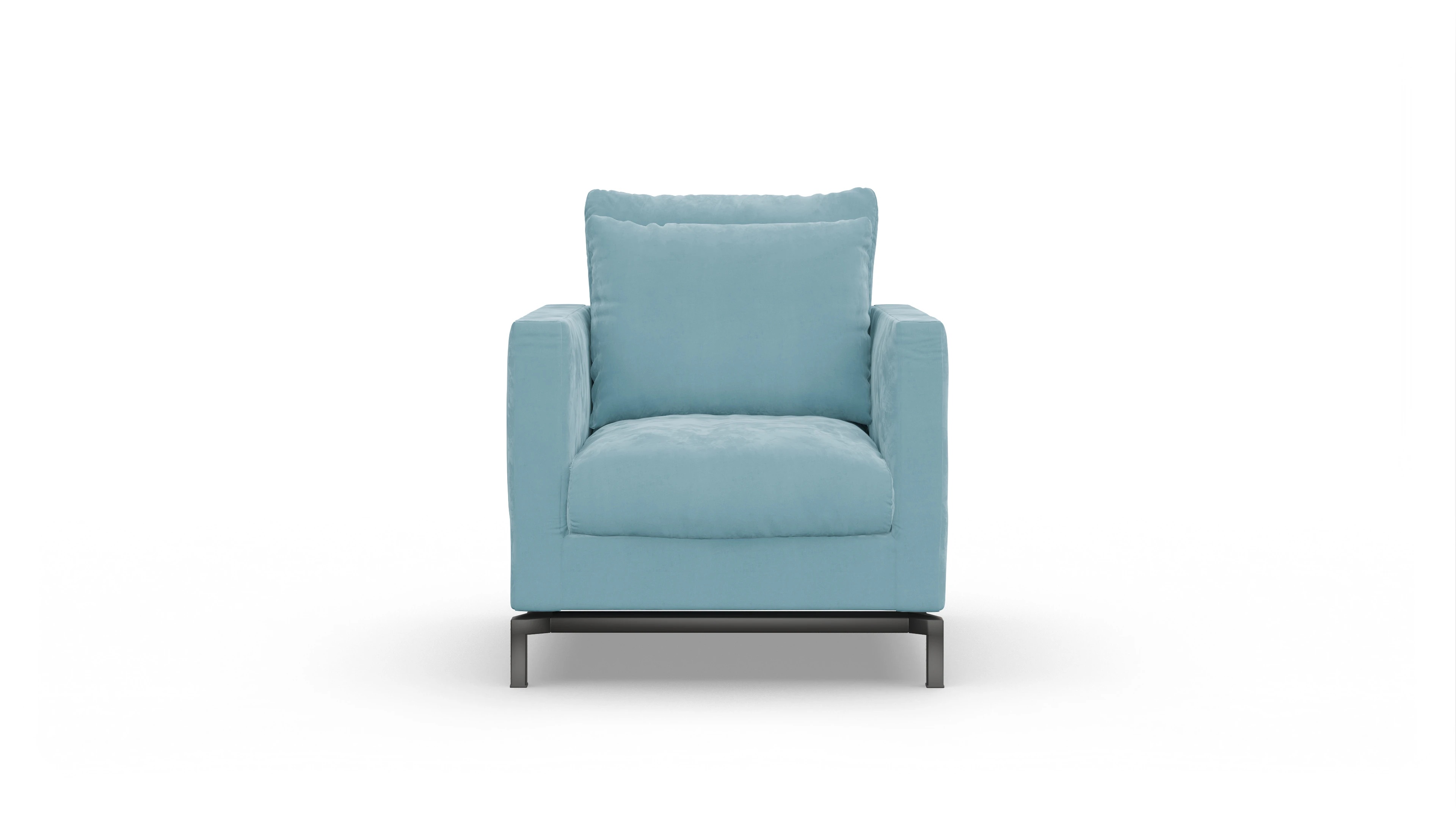 Ansicht des Produktes Fenice Sessel in Samt blau