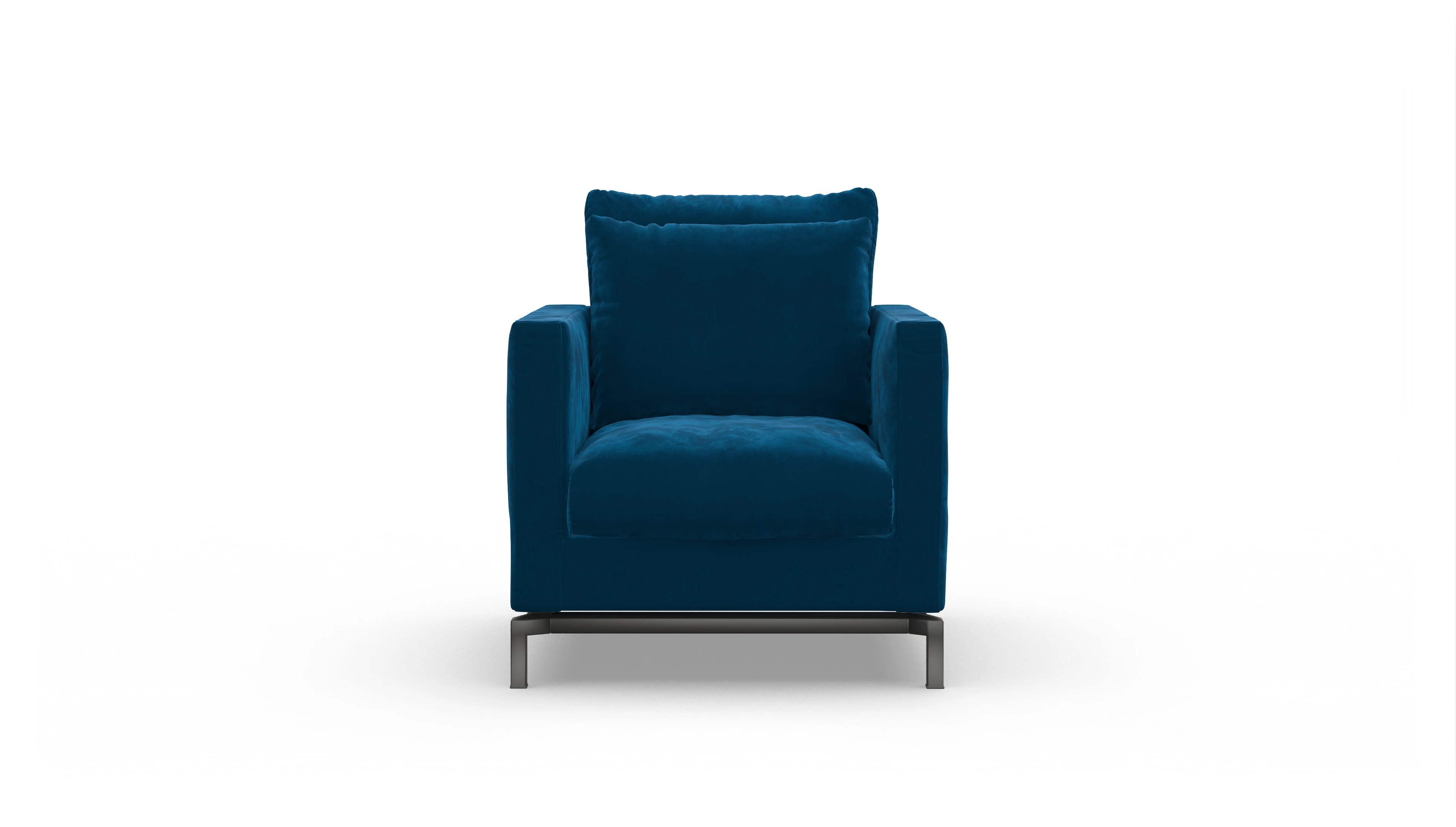 Ansicht des Produktes Fenice Sessel in Samt blau