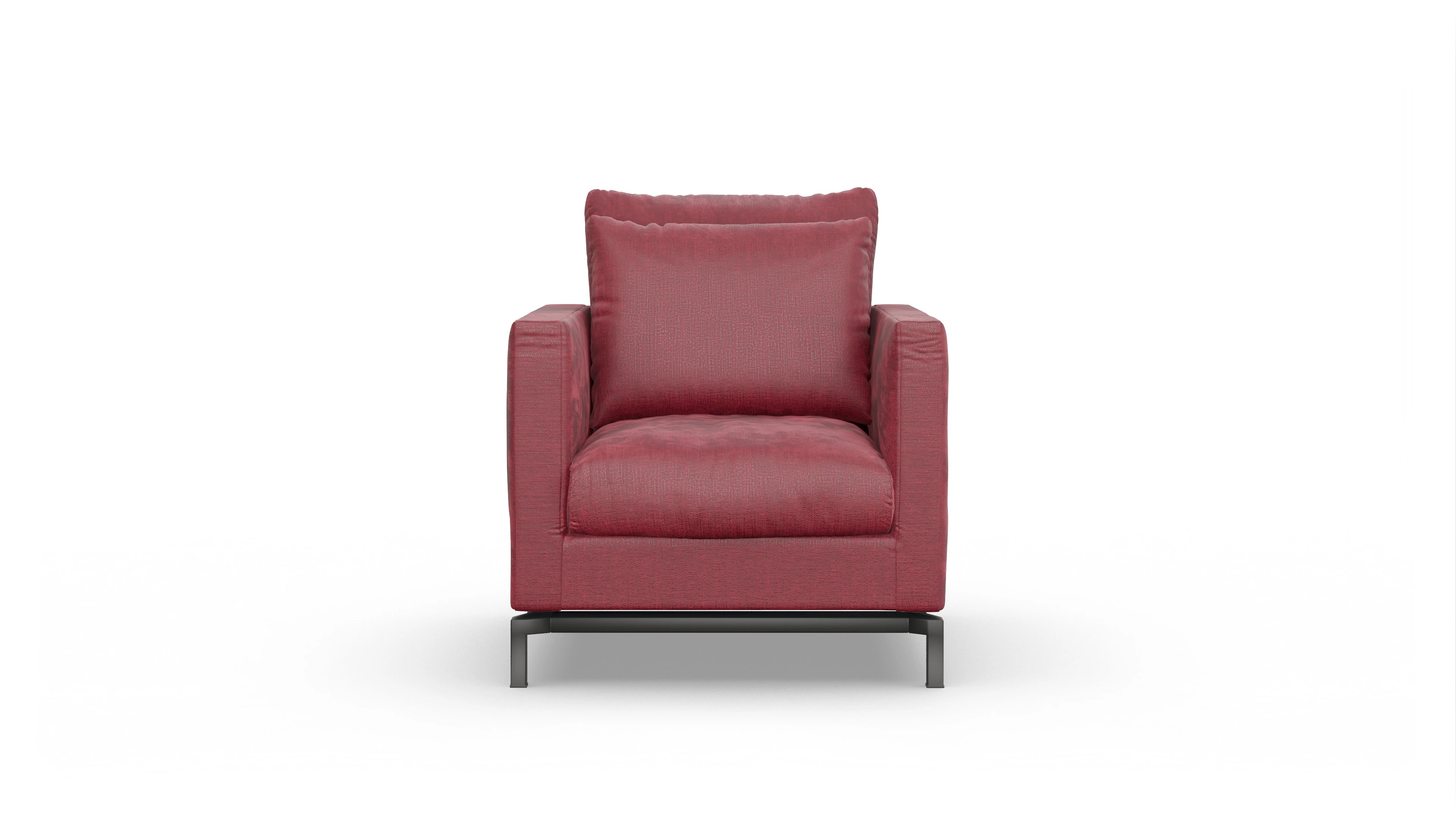 Ansicht des Produktes Fenice Sessel in Stoff rot