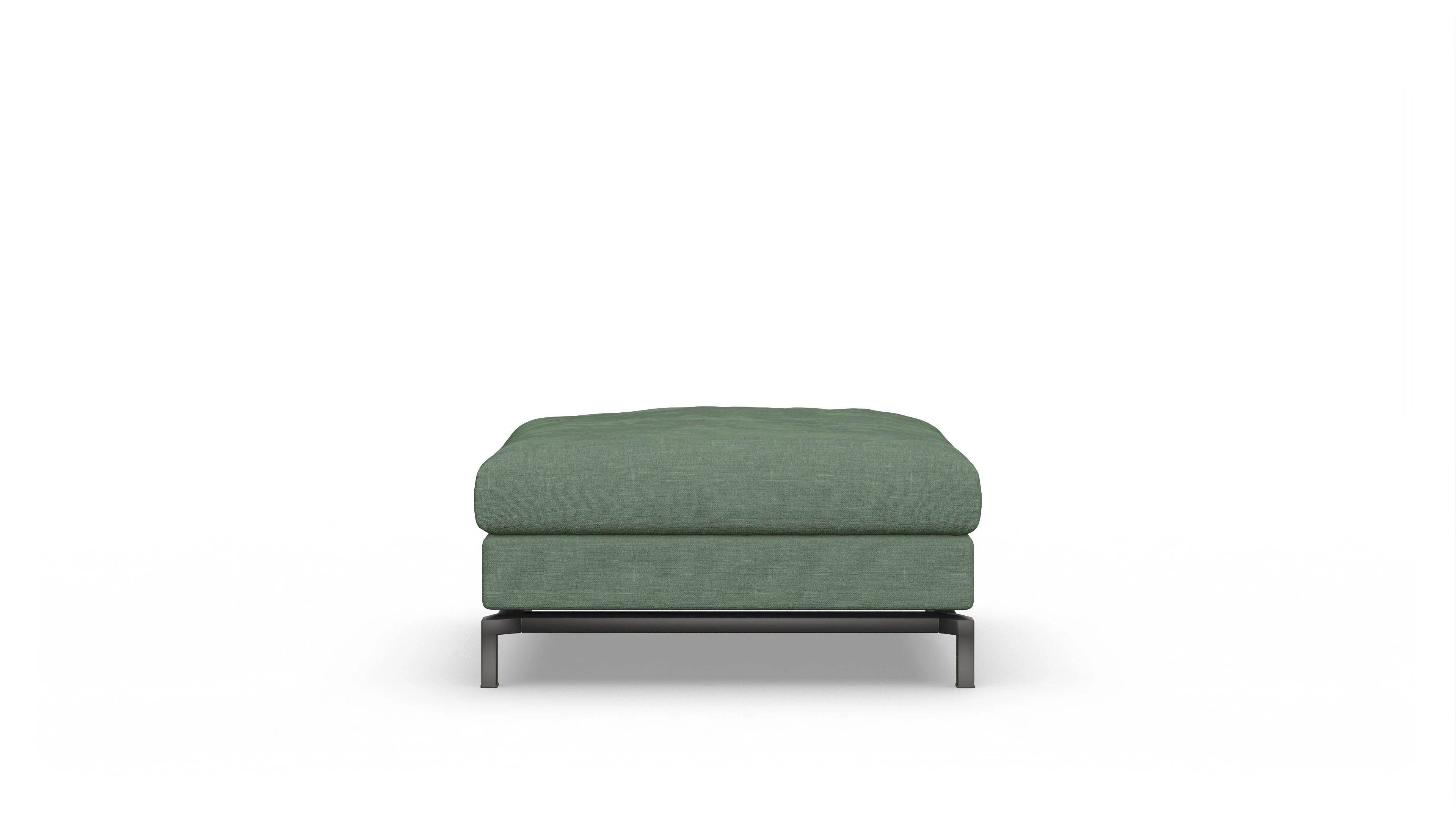 Ansicht des Produktes Fenice Hocker in Stoff grün