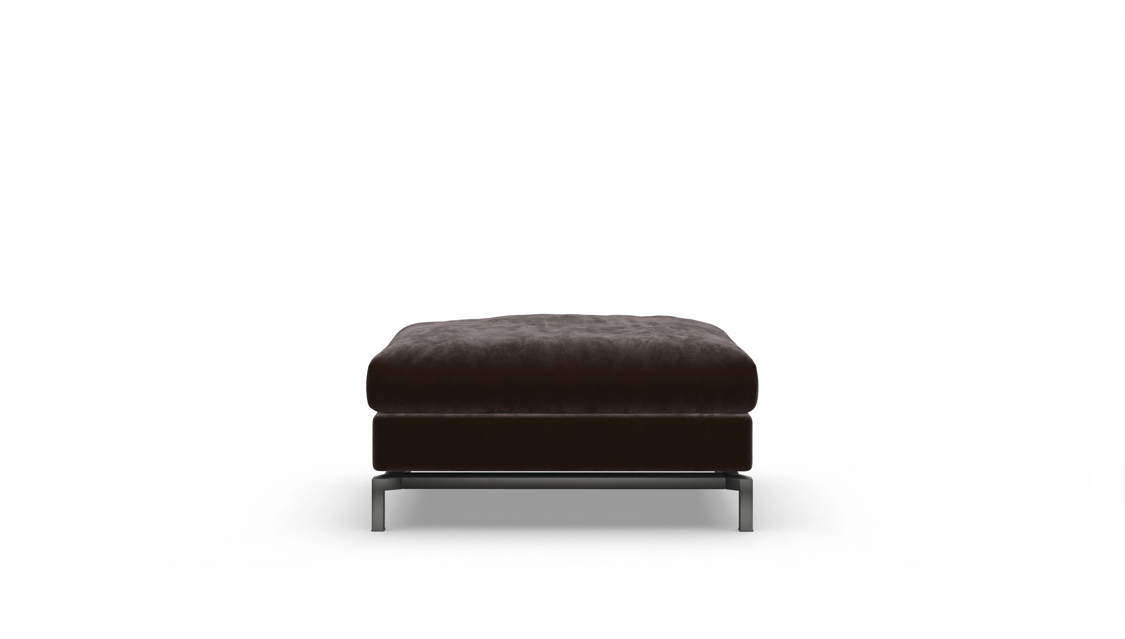 Ansicht des Produktes Fenice Hocker in Samt braun