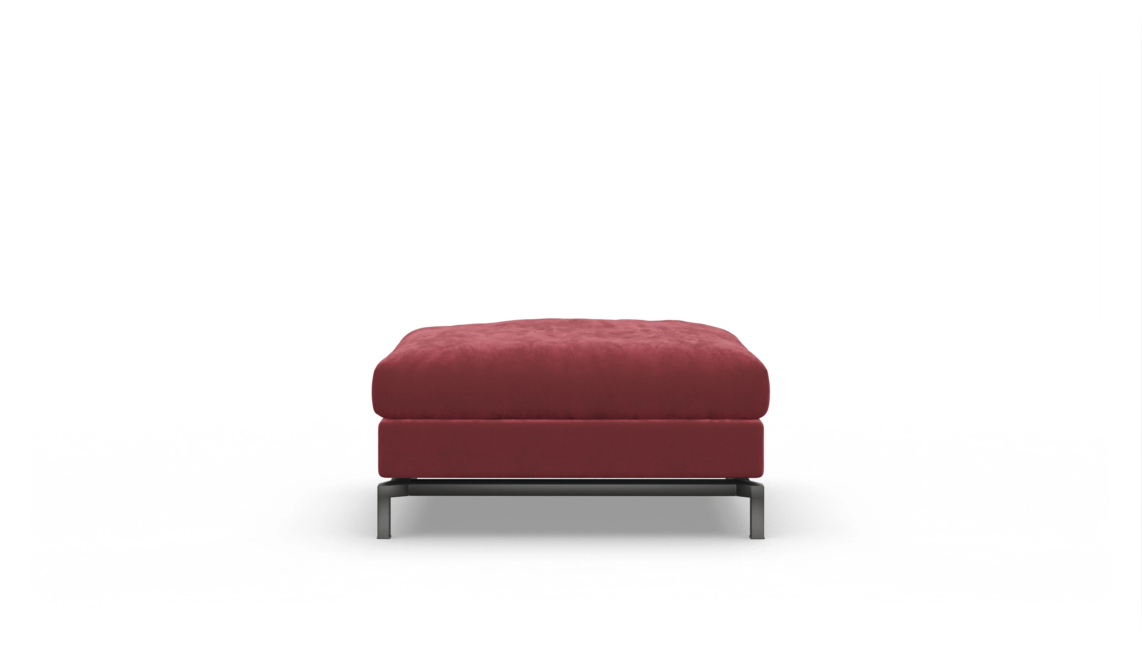 Ansicht des Produktes Fenice Hocker in Samt rot