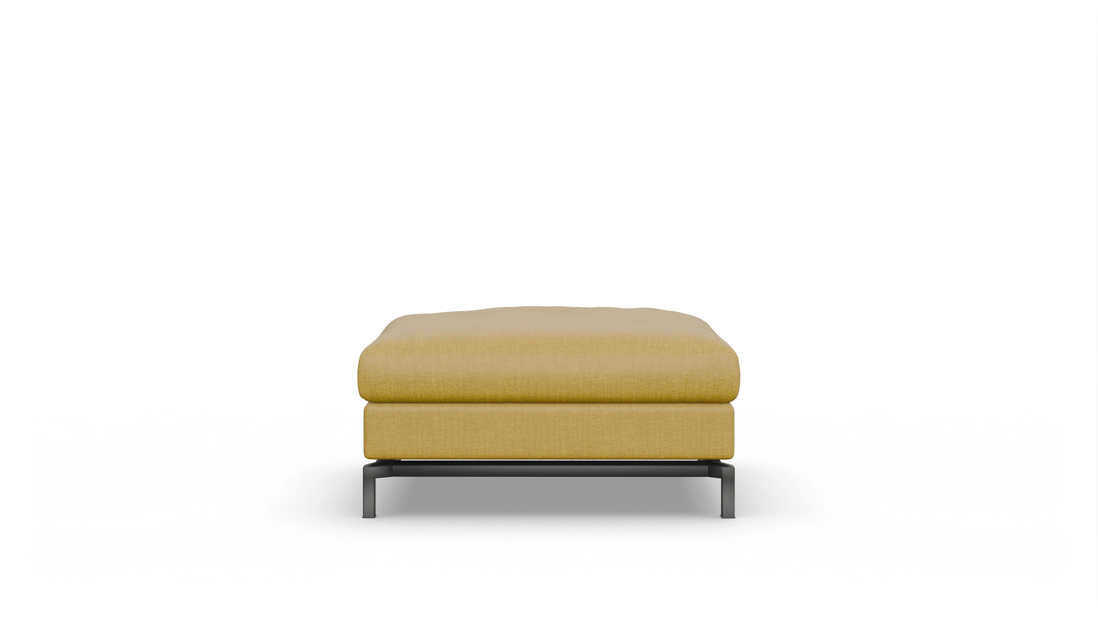 Ansicht des Produktes Fenice Hocker in Stoff gelb