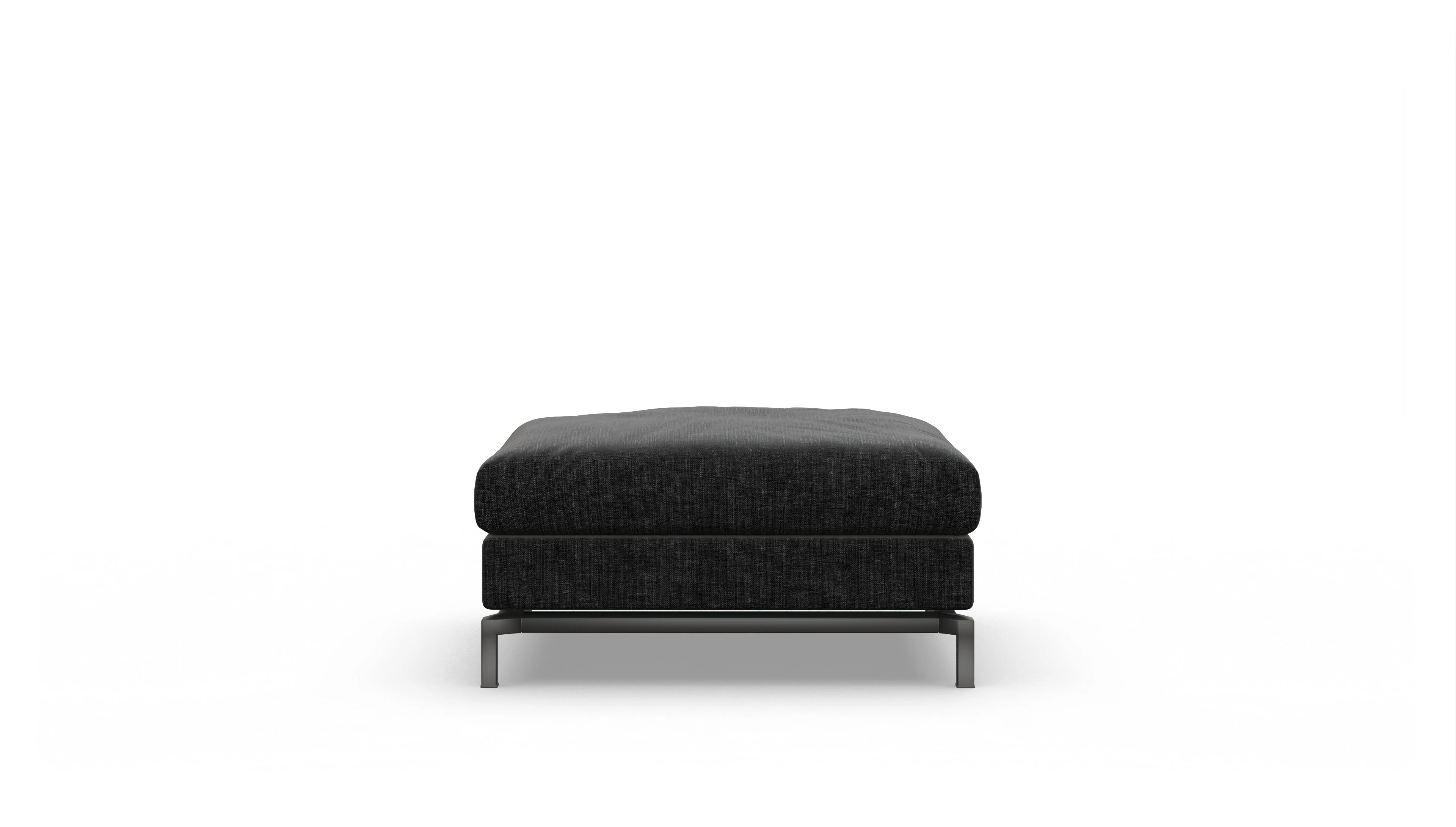 Ansicht des Produktes Fenice Hocker in Stoff schwarz