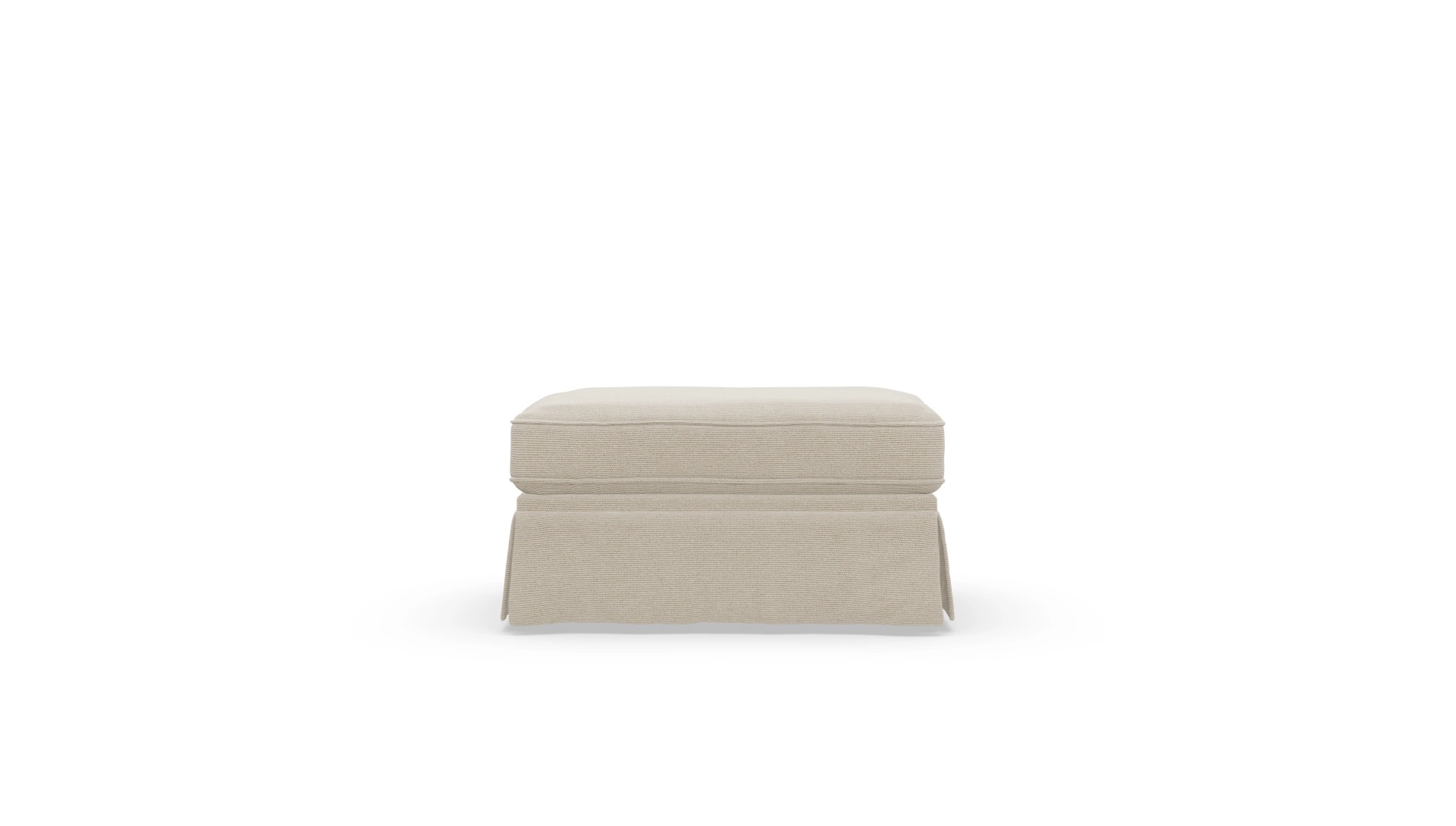 Ansicht des Produktes ParkSlope Hocker in Stoff weiß