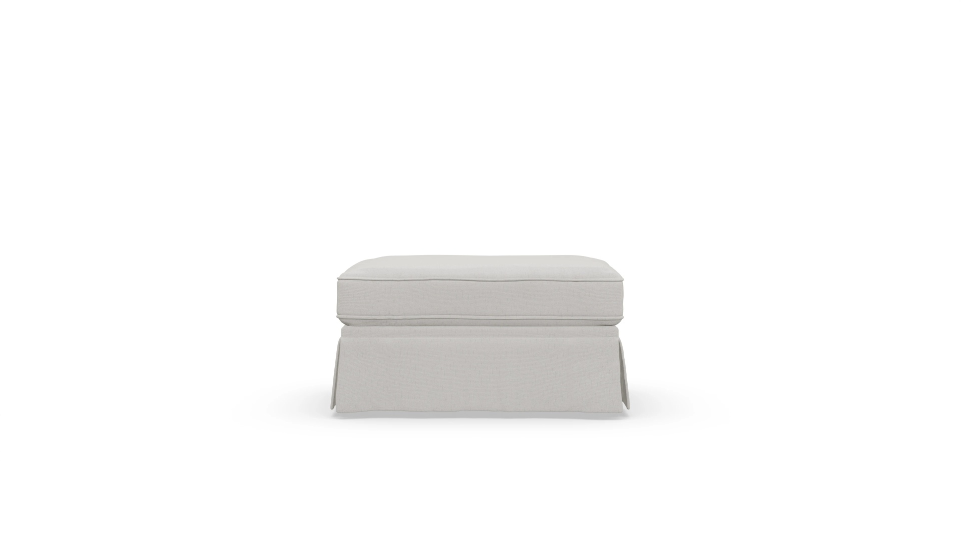 Park Slope Hussenhocker Ansicht des Produktes ParkSlope Hocker in Stoff weiß
