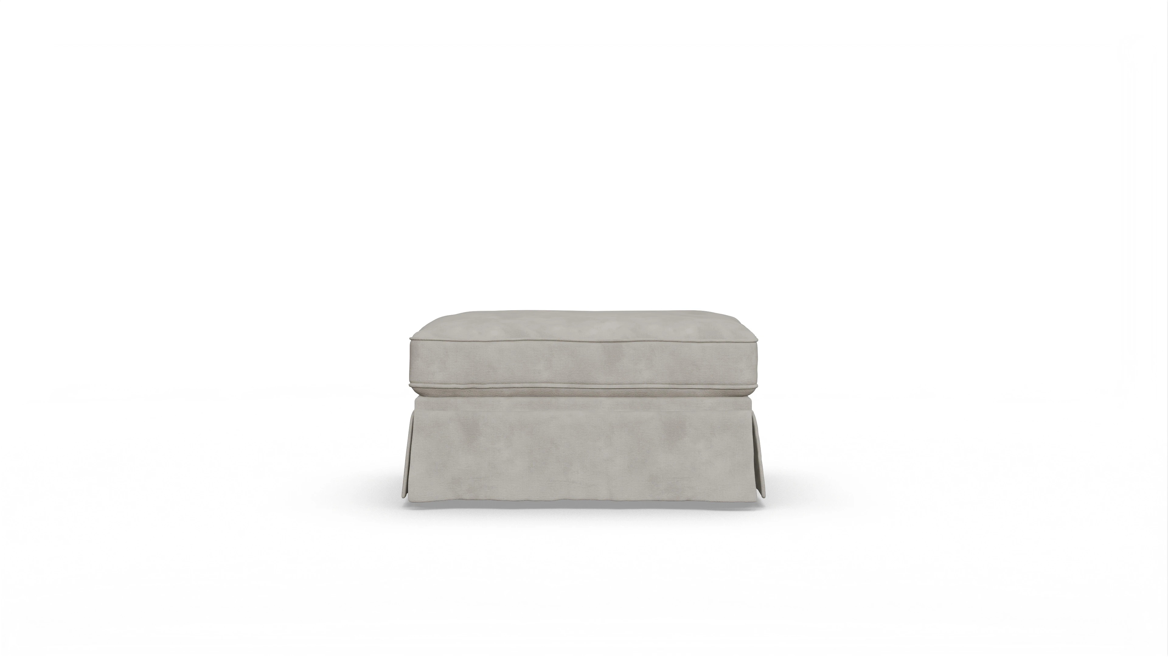 Ansicht des Produktes ParkSlope Hocker in Samt beige