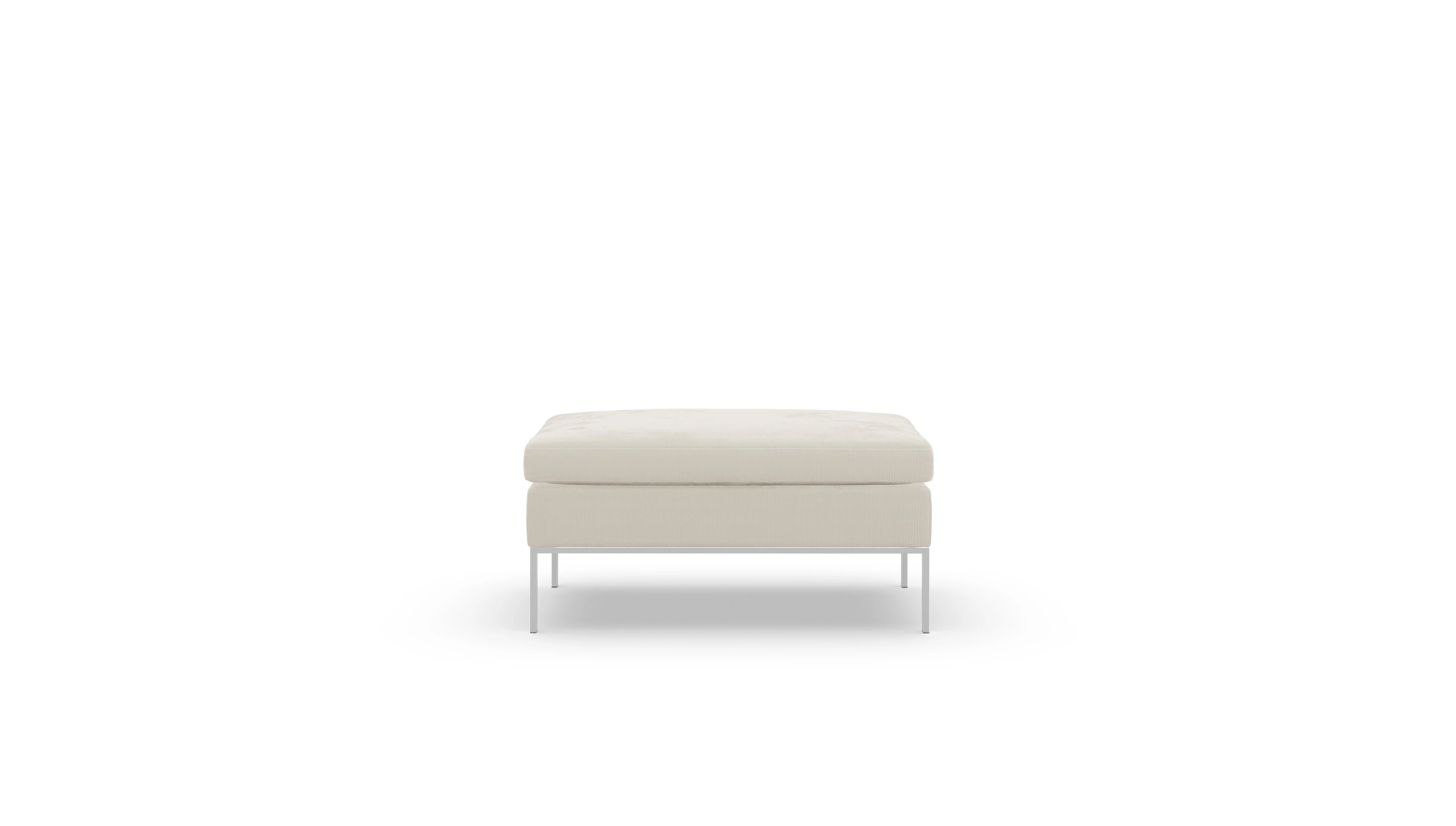 Hocker Helgesen in Stoff Ansicht des Produktes Helgesen Hocker in Cord weiß