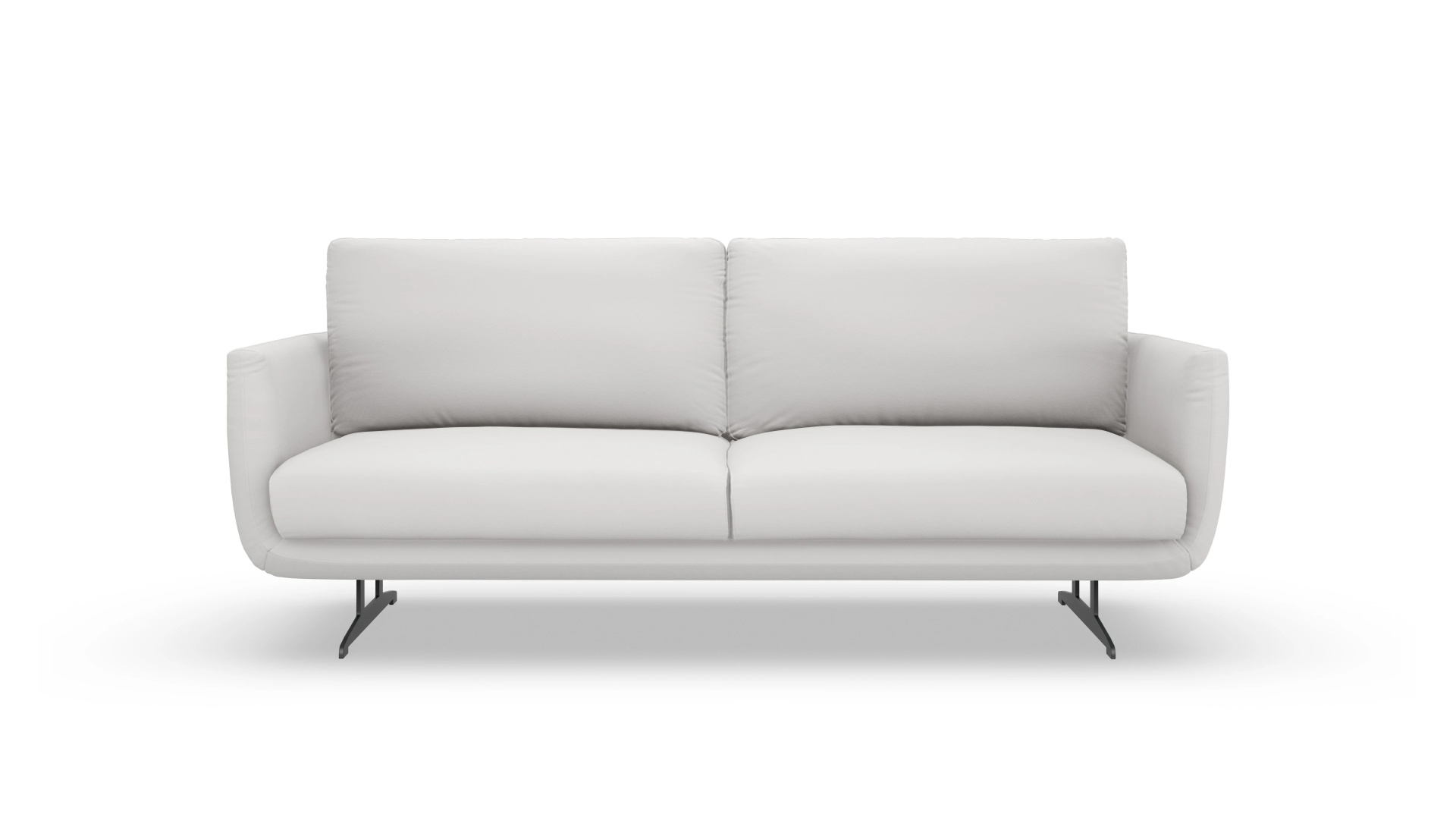 Designer-Ledersofa Boteri Ansicht des Produktes Boteri 3-Sitzer in Leder weiß