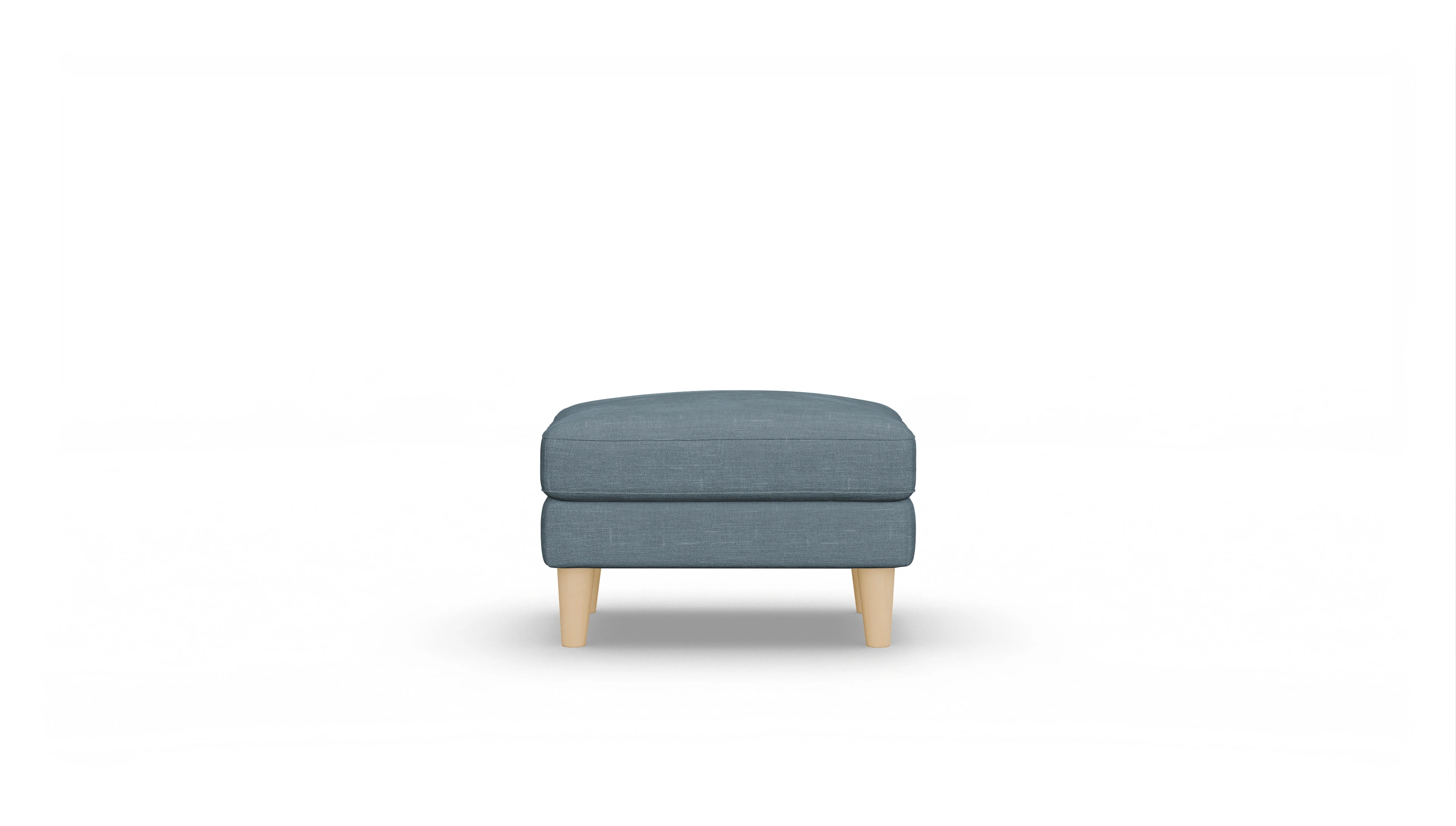 Ansicht des Produktes NewChester.01 Hocker in Stoff blau