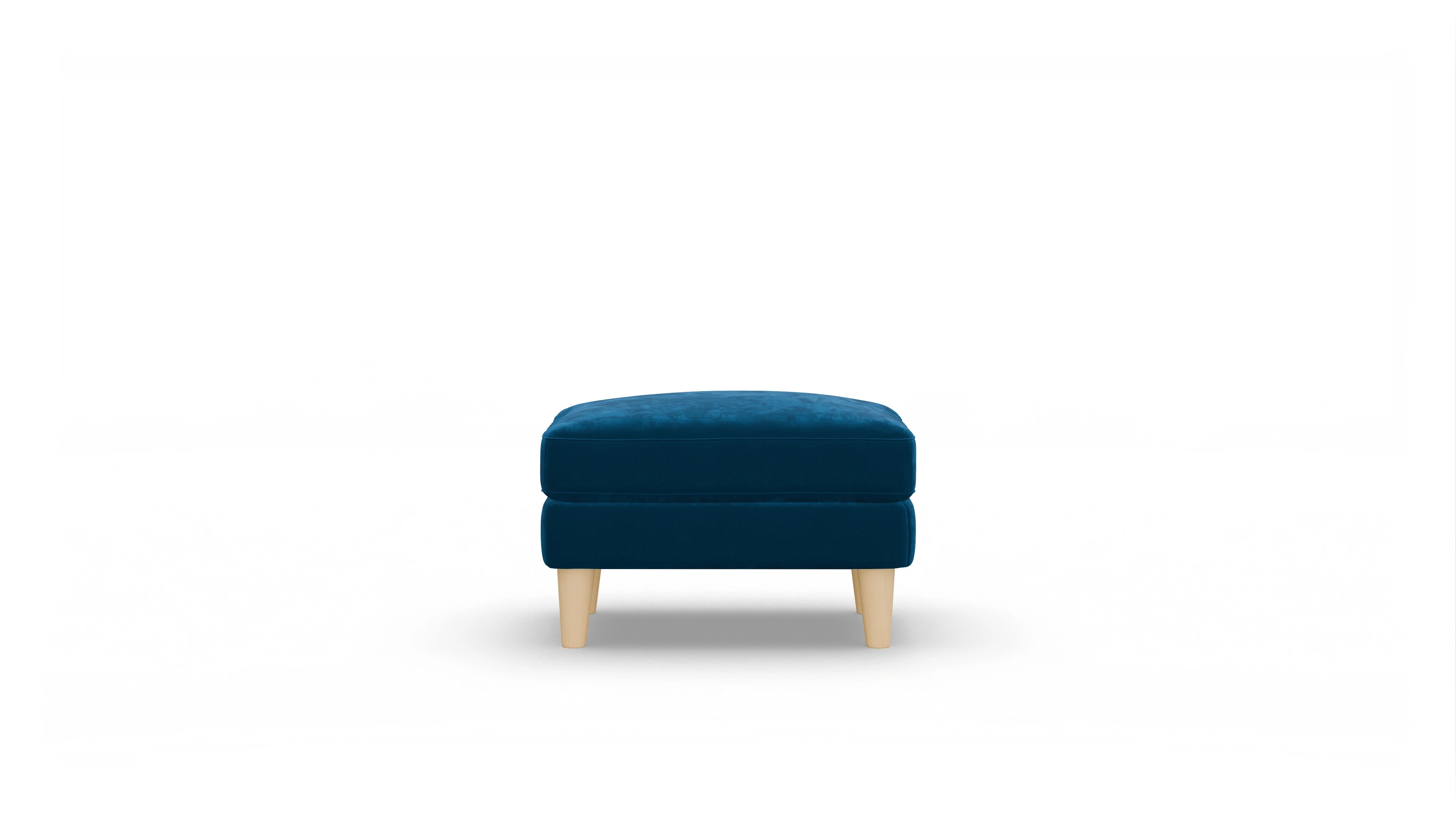 Ansicht des Produktes NewChester.01 Hocker in Samt blau