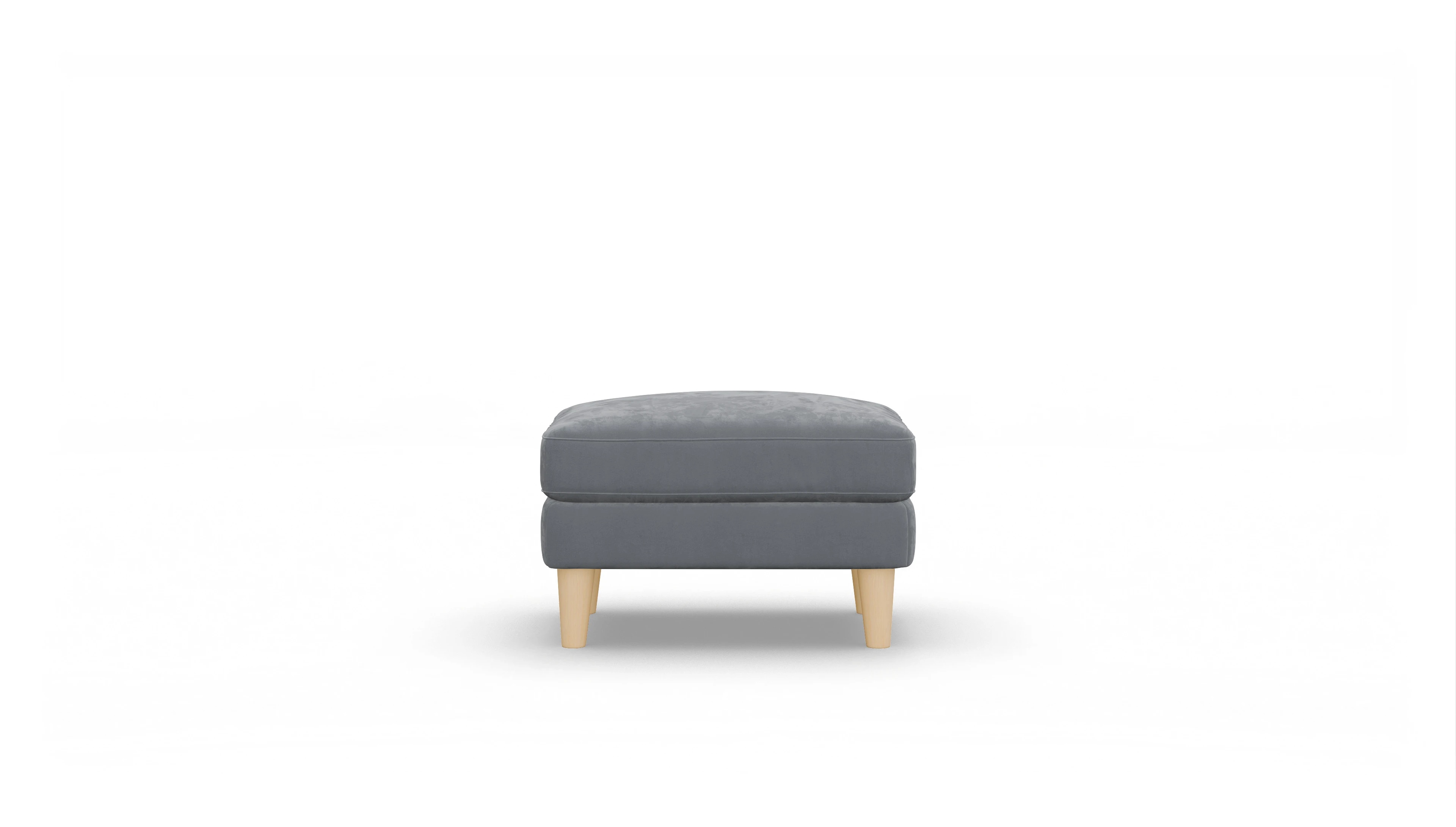 Ansicht des Produktes NewChester.01 Hocker in Samt grau