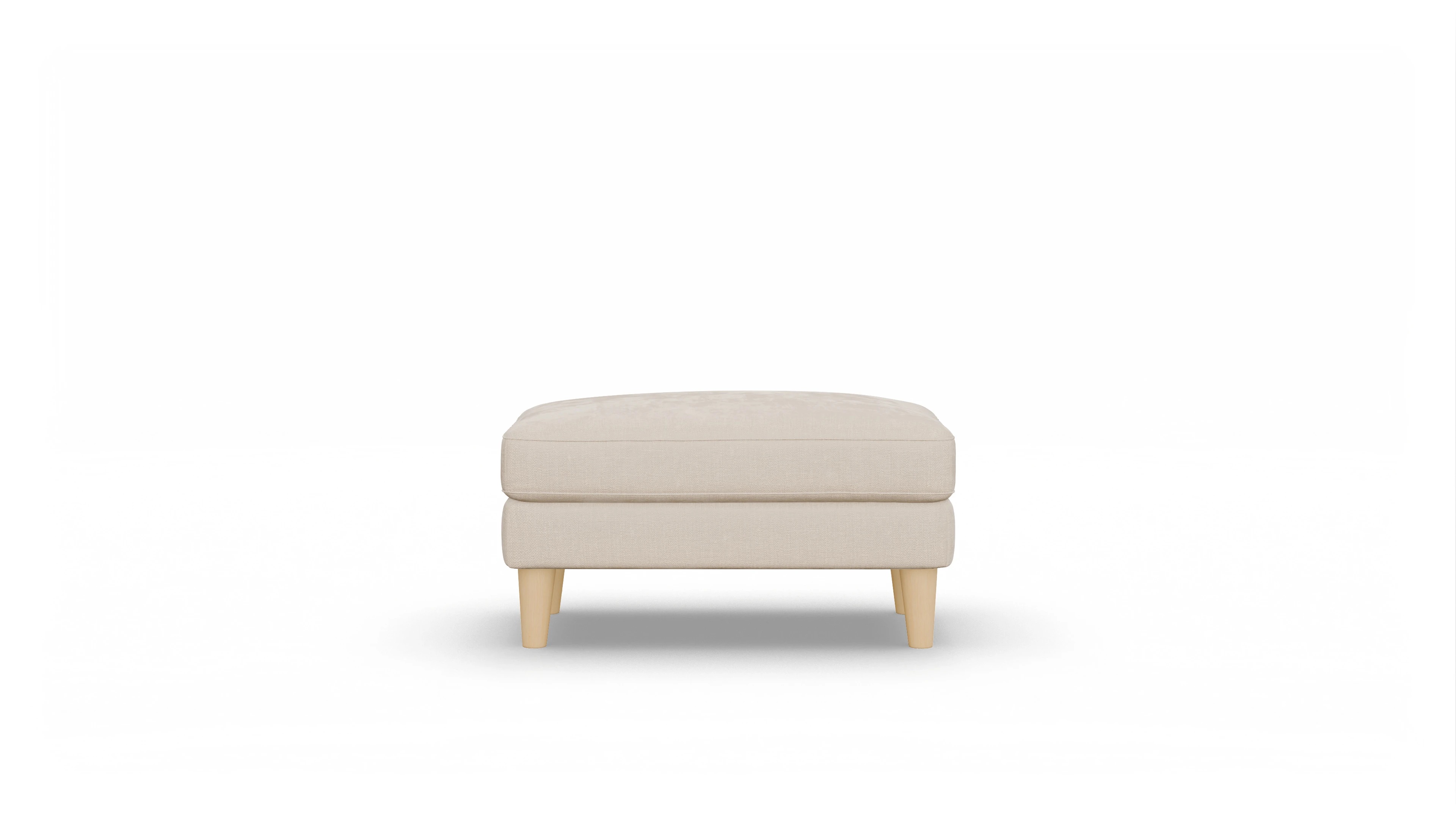 Ansicht des Produktes NewChester.01 Hocker in Stoff weiß