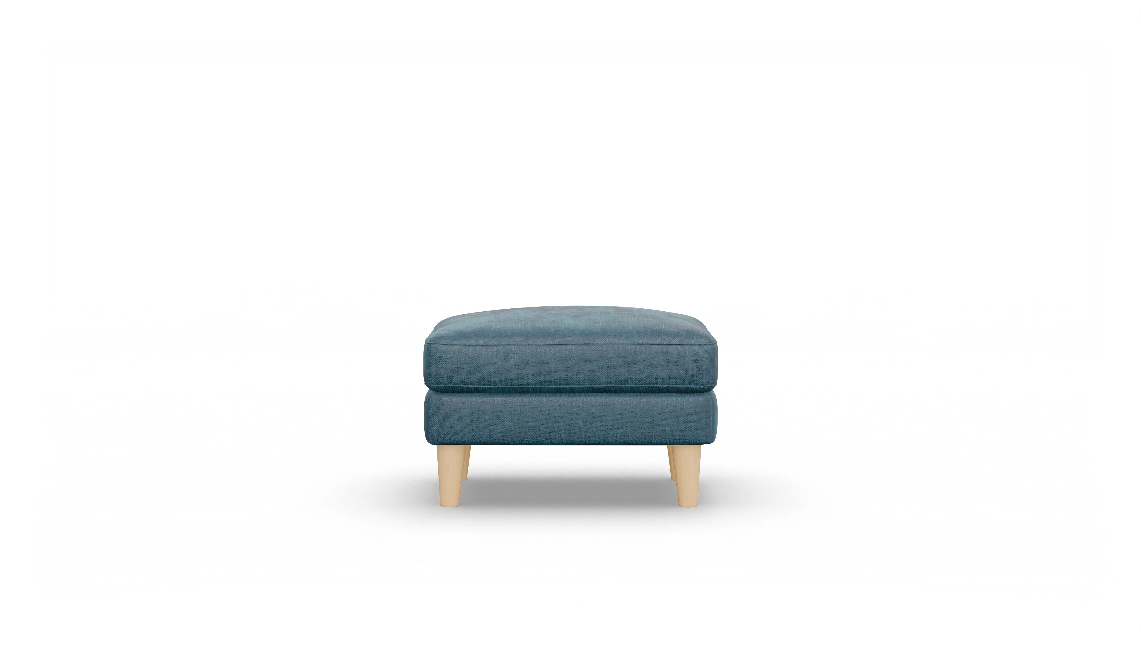 Stoffhocker NewChester.01 Ansicht des Produktes NewChester.01 Hocker in Stoff blau
