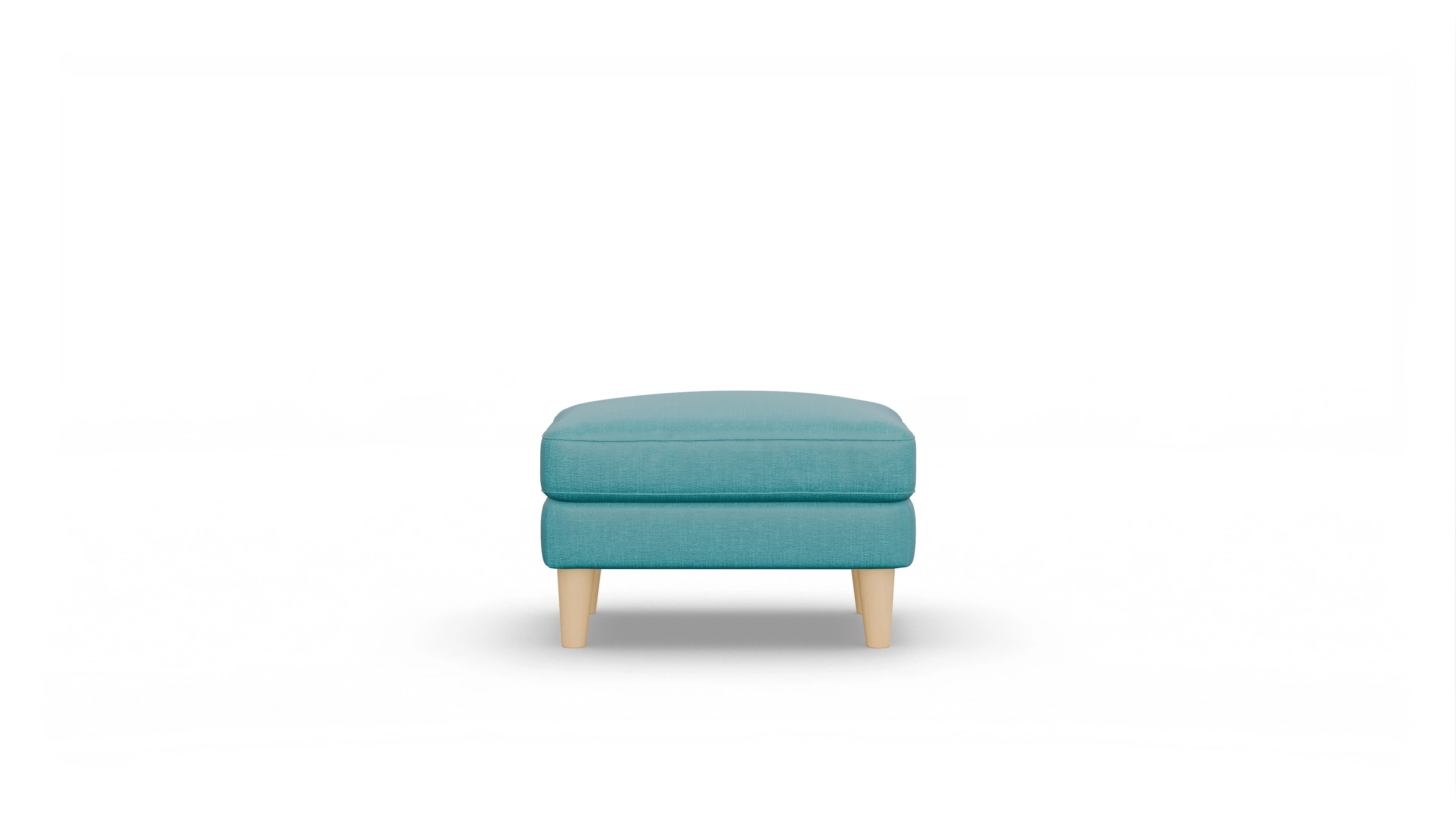 Ansicht des Produktes NewChester.01 Hocker in Stoff blau