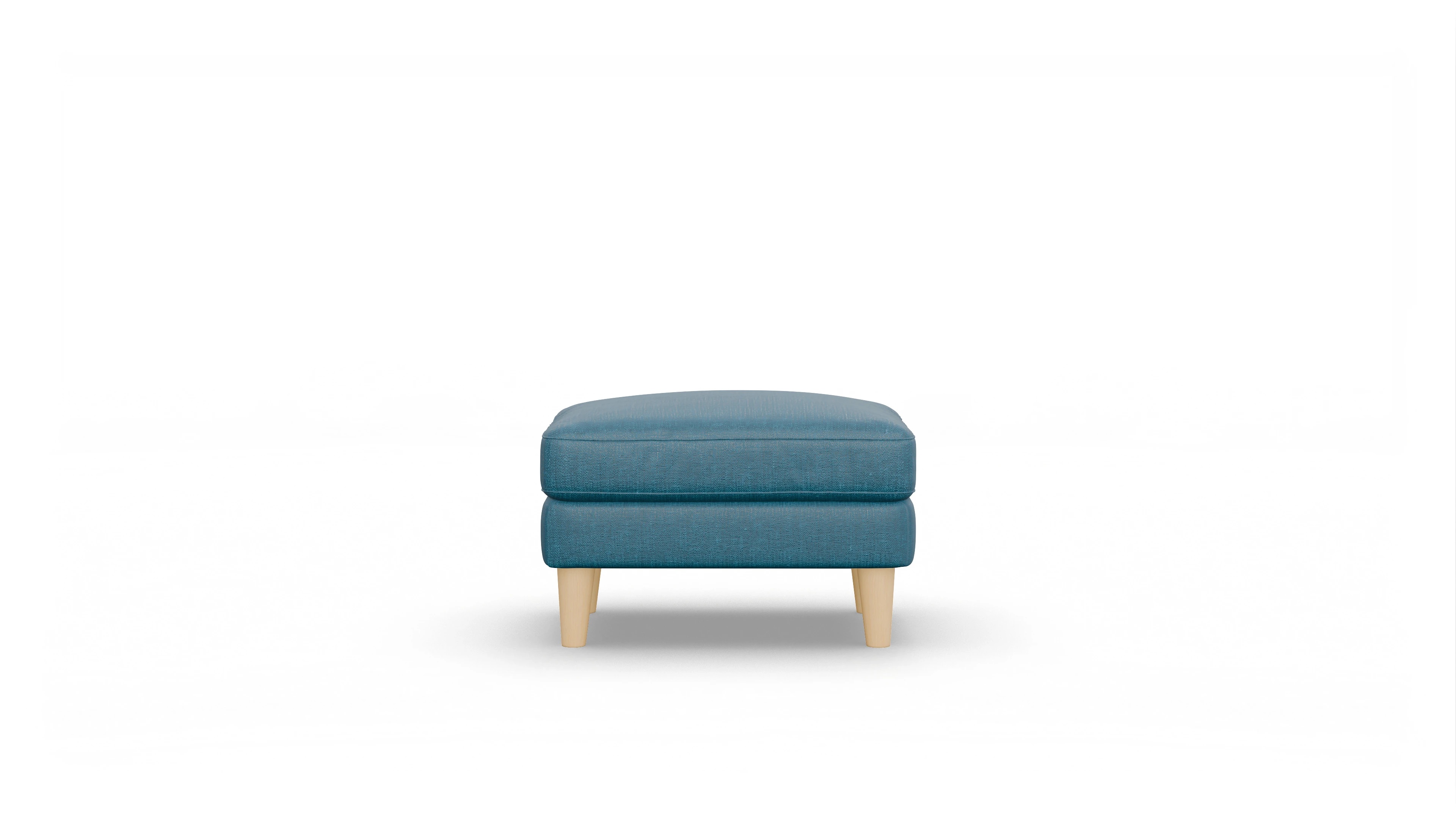 Ansicht des Produktes NewChester.01 Hocker in Stoff blau