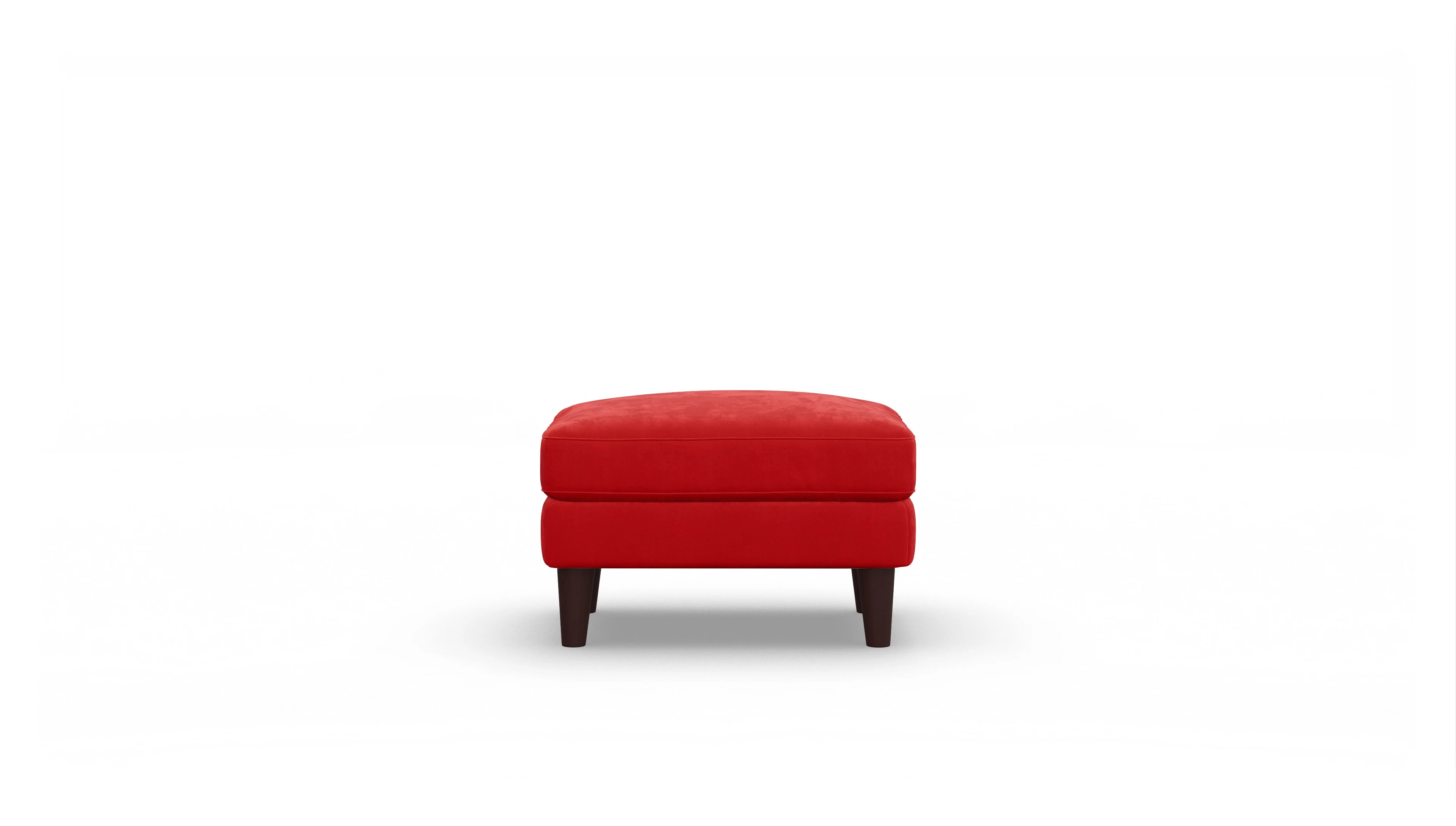 Ansicht des Produktes NewChester.01 Hocker in Samt rot