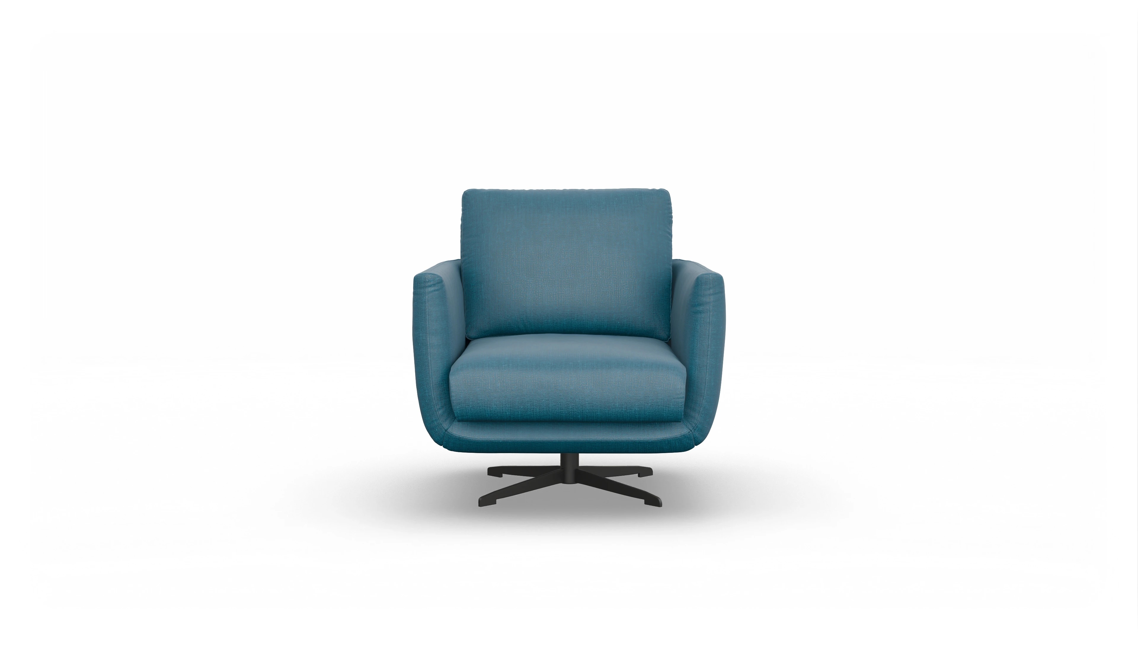 Ansicht des Produktes Boteri Sessel in Stoff blau