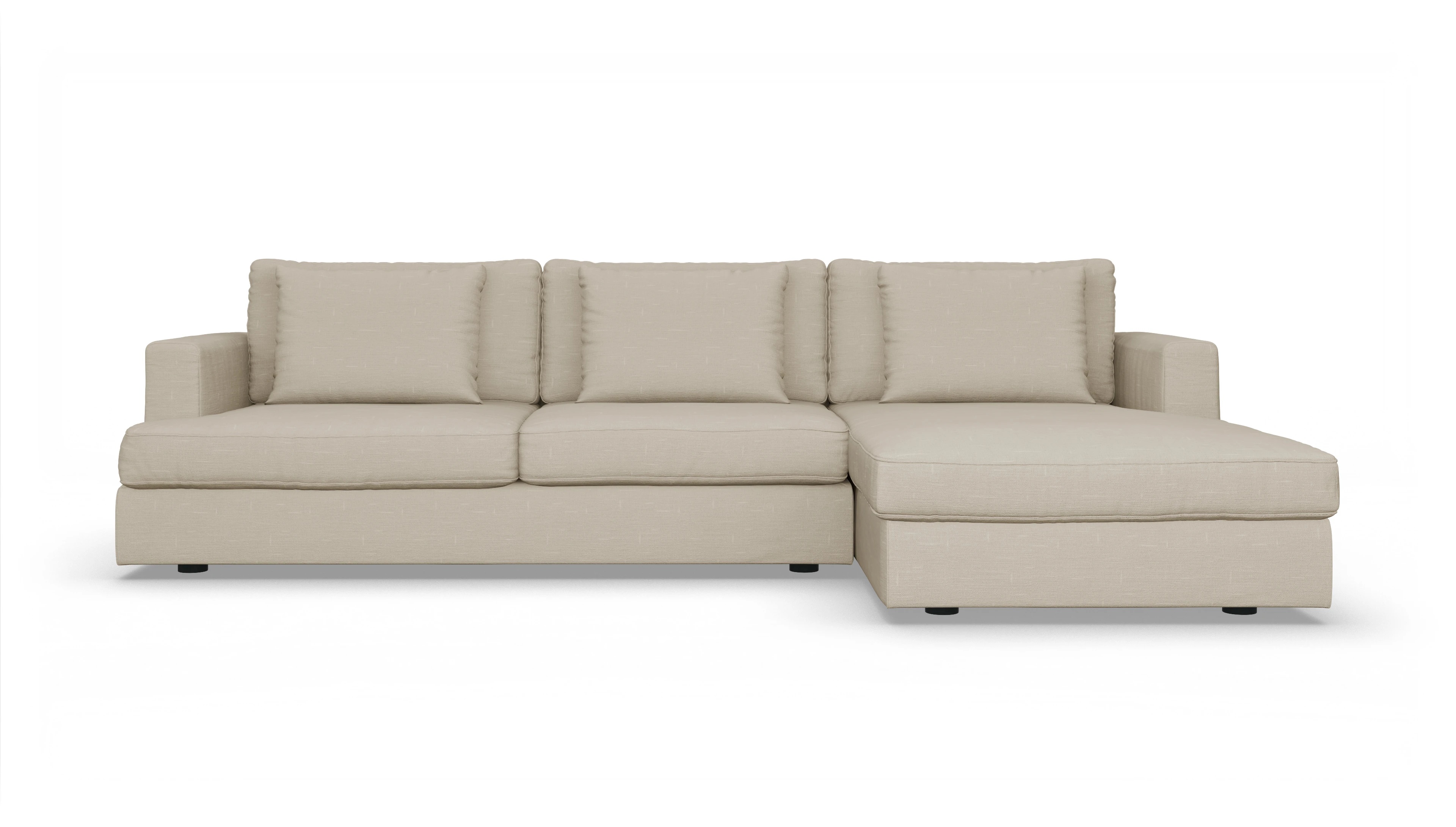 Schlafsofa Sospiri Ansicht des Produktes Sospiri Sofa mit Rec rechts in Stoff beige