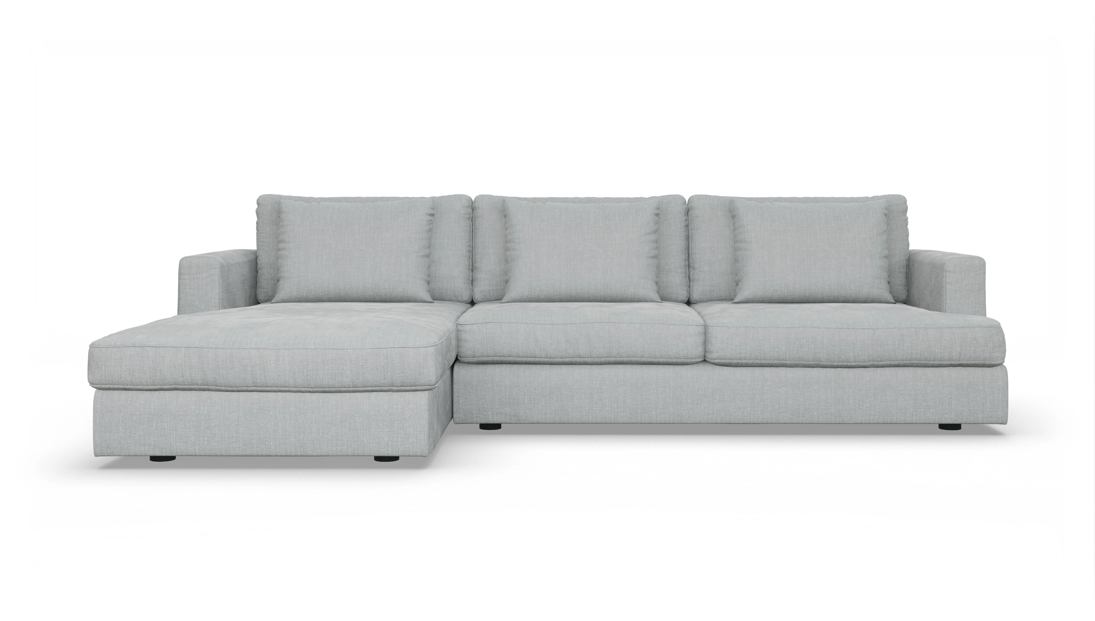 Ansicht des Produktes Sospiri Sofa mit Rec links in Stoff grau