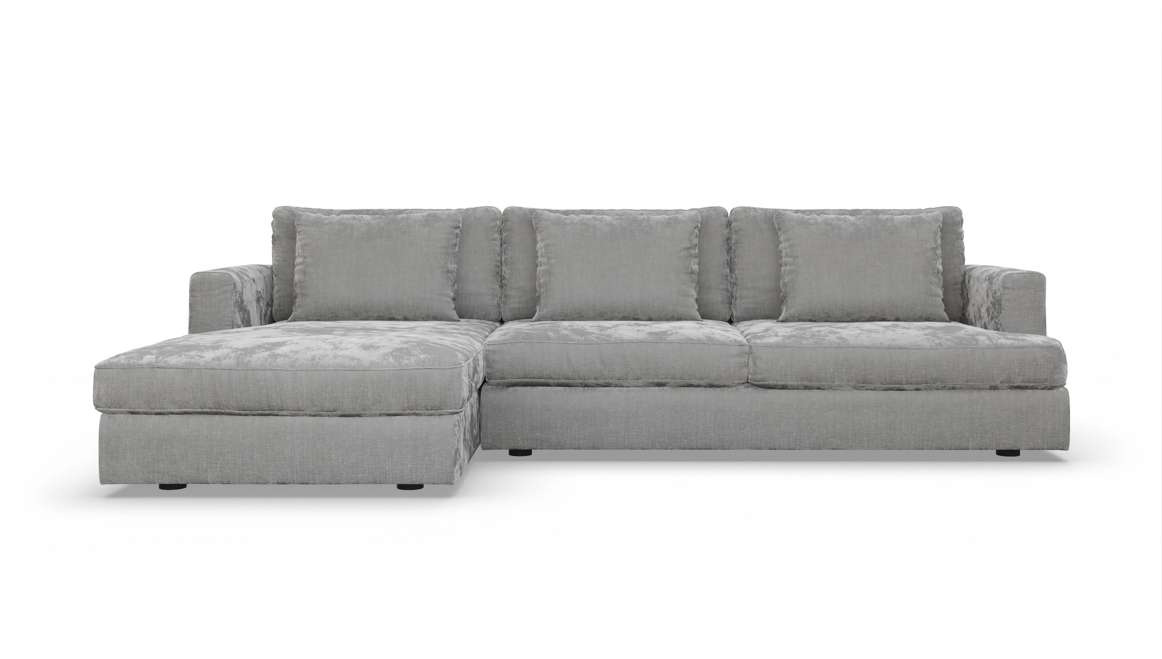 Ansicht des Produktes Sospiri Sofa mit Rec links in Stoff grau