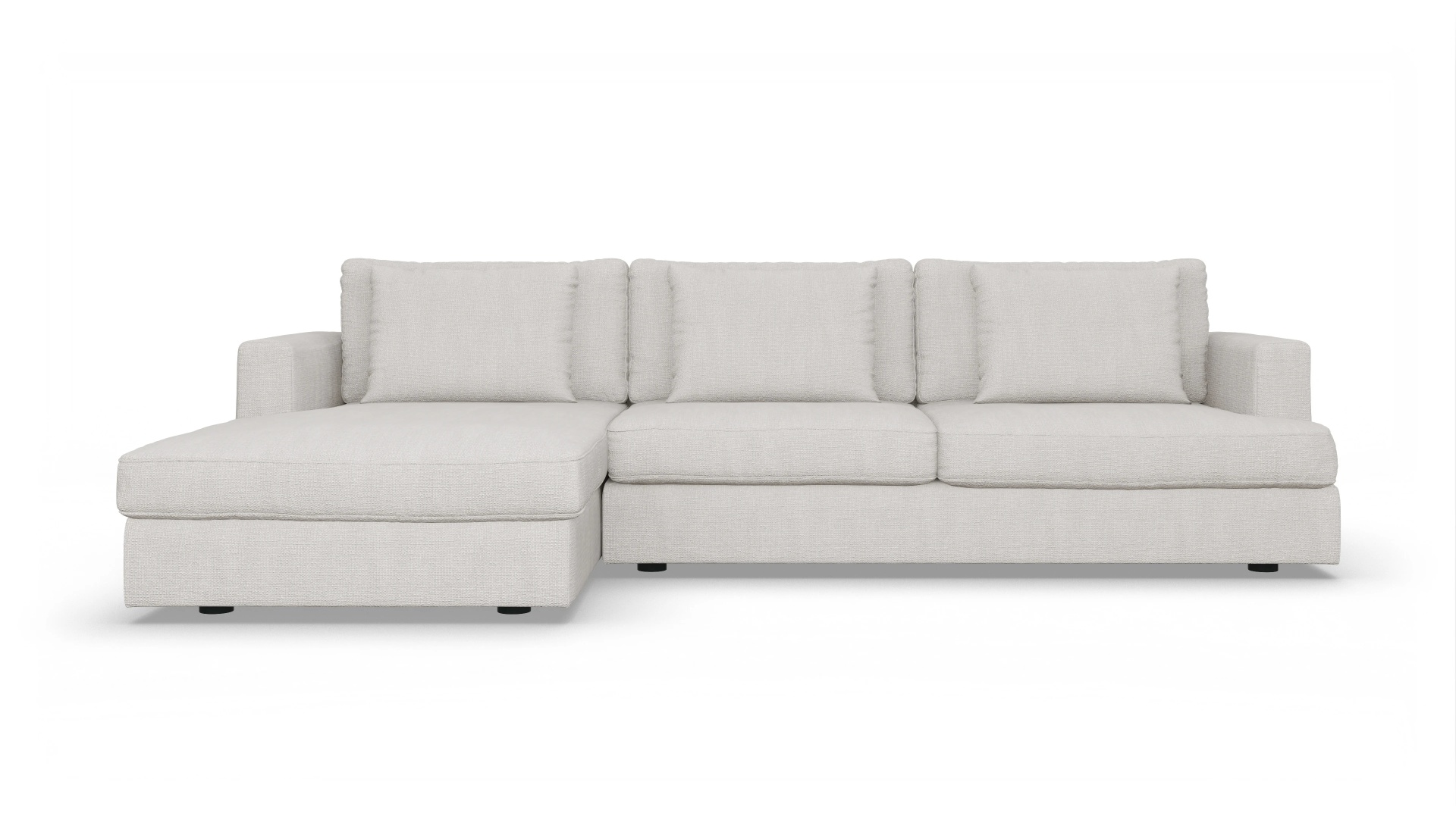 Schlafsofa Sospiri Ansicht des Produktes Sospiri Sofa mit Rec links in Stoff weiß