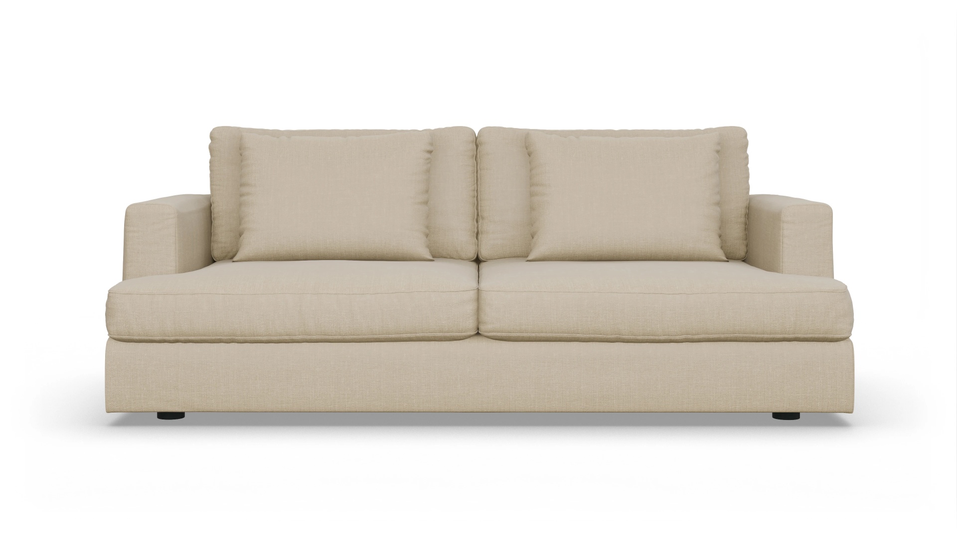 Stoffsofa Sospiri Ansicht des Produktes Sospiri 3-Sitzer in Stoff beige