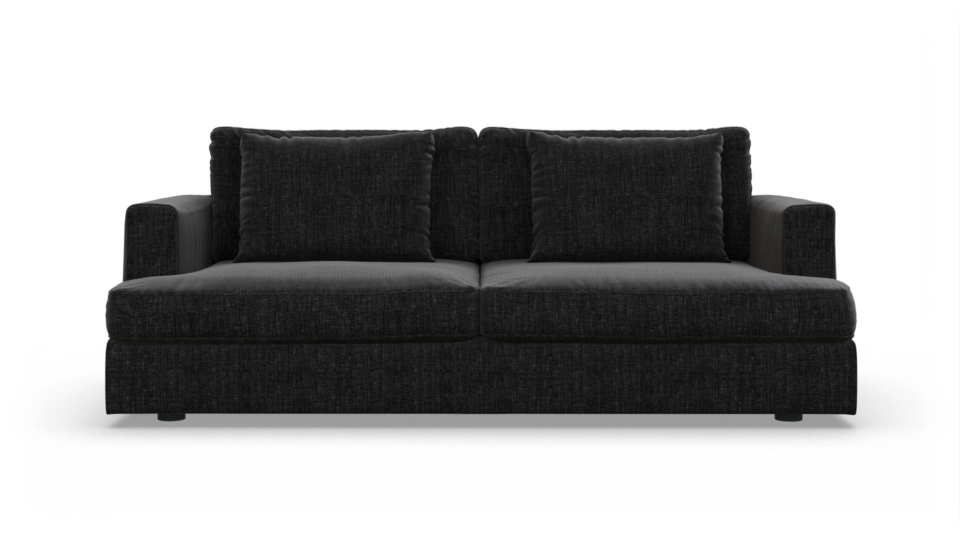 Stoffsofa Sospiri Ansicht des Produktes Sospiri 3-Sitzer in Stoff schwarz