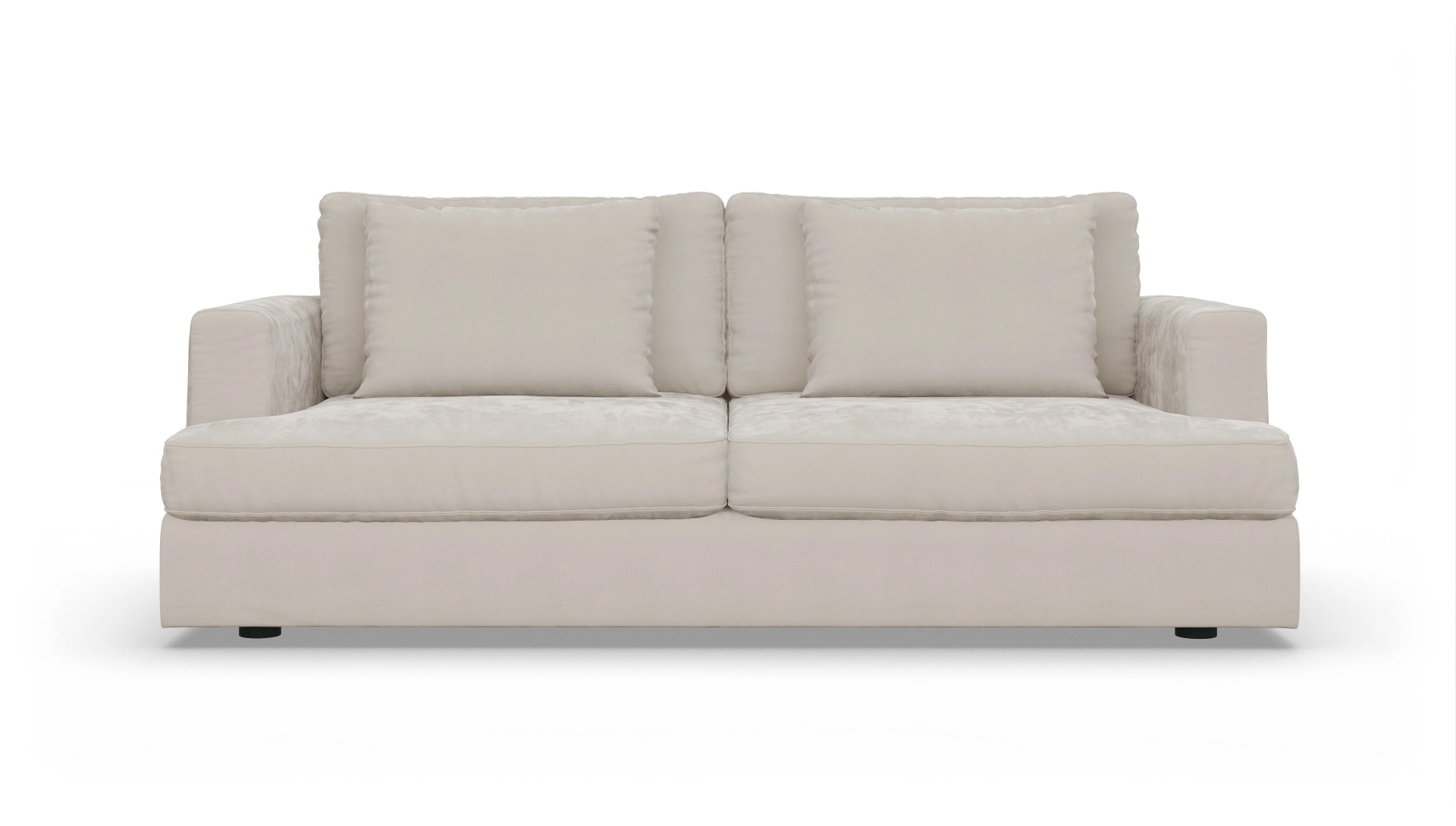 Stoffsofa Sospiri Ansicht des Produktes Sospiri 3-Sitzer in Samt weiß