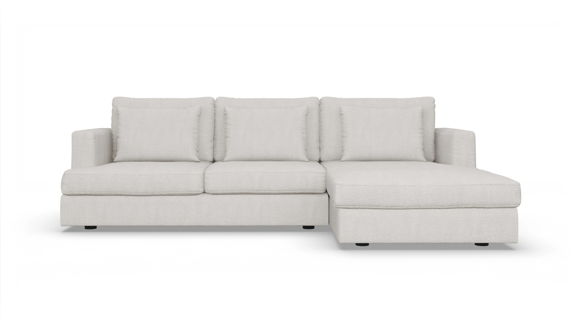 Ansicht des Produktes Sospiri Sofa mit Rec rechts in Stoff weiß