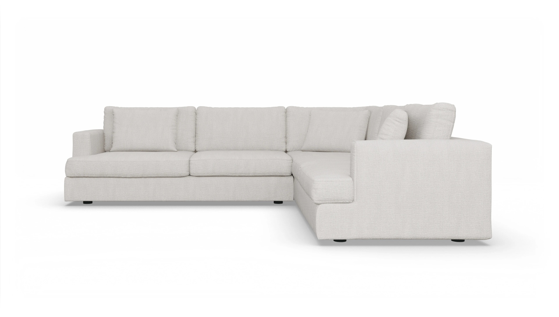 Stoffsofa Sospiri Ansicht des Produktes Sospiri Ecksofa Rechts in Stoff weiß