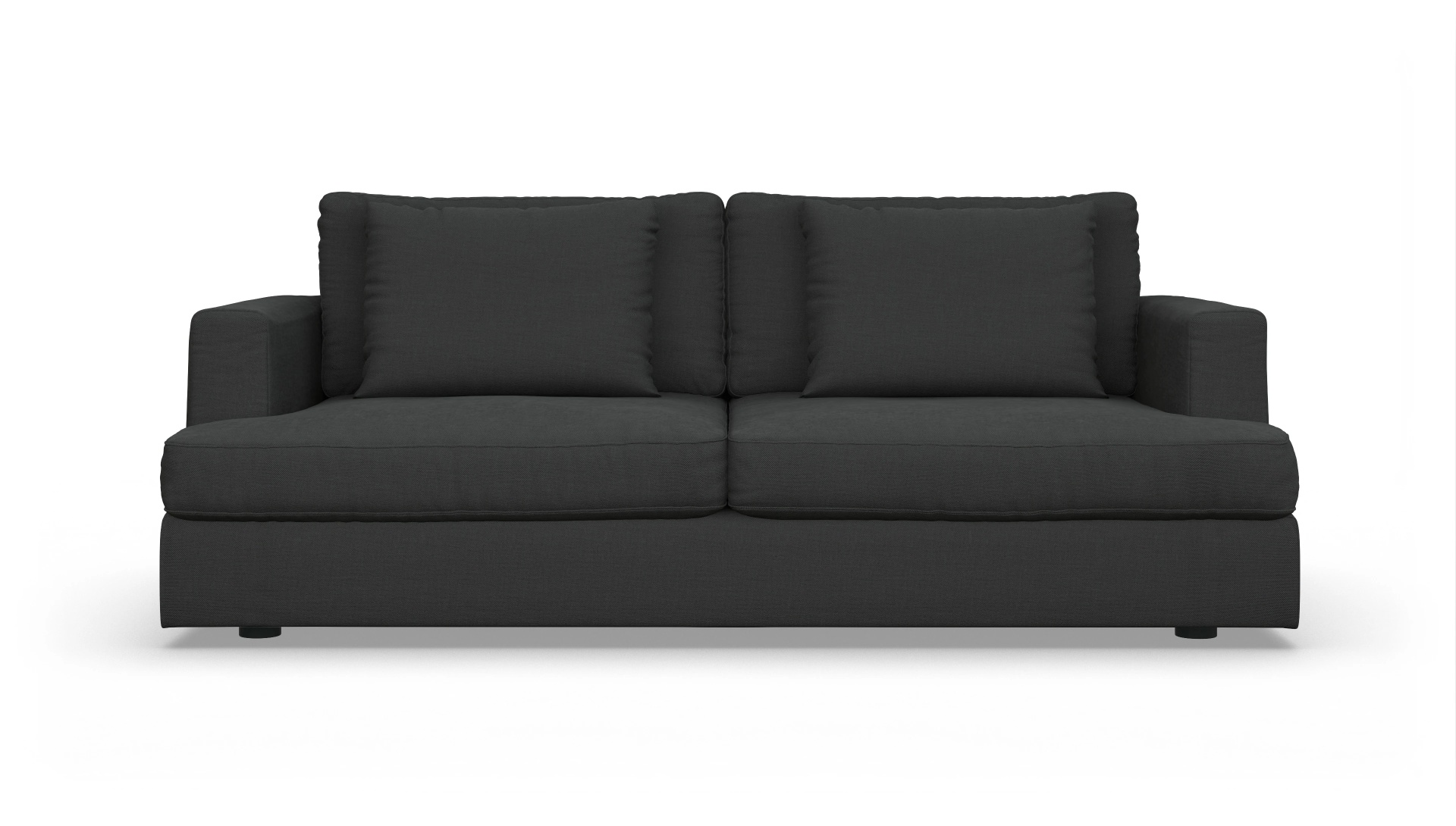 Stoffsofa Sospiri Ansicht des Produktes Sospiri 3-Sitzer in Stoff schwarz