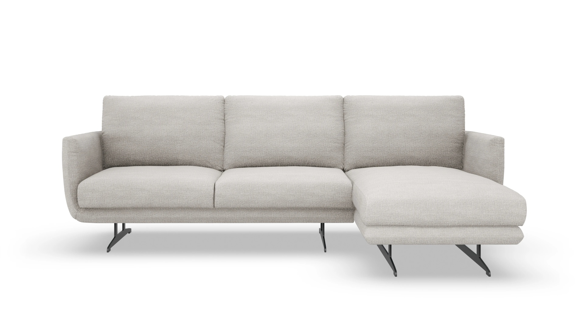 Ansicht des Produktes Boteri Sofa mit Rec rechts in Stoff weiß
