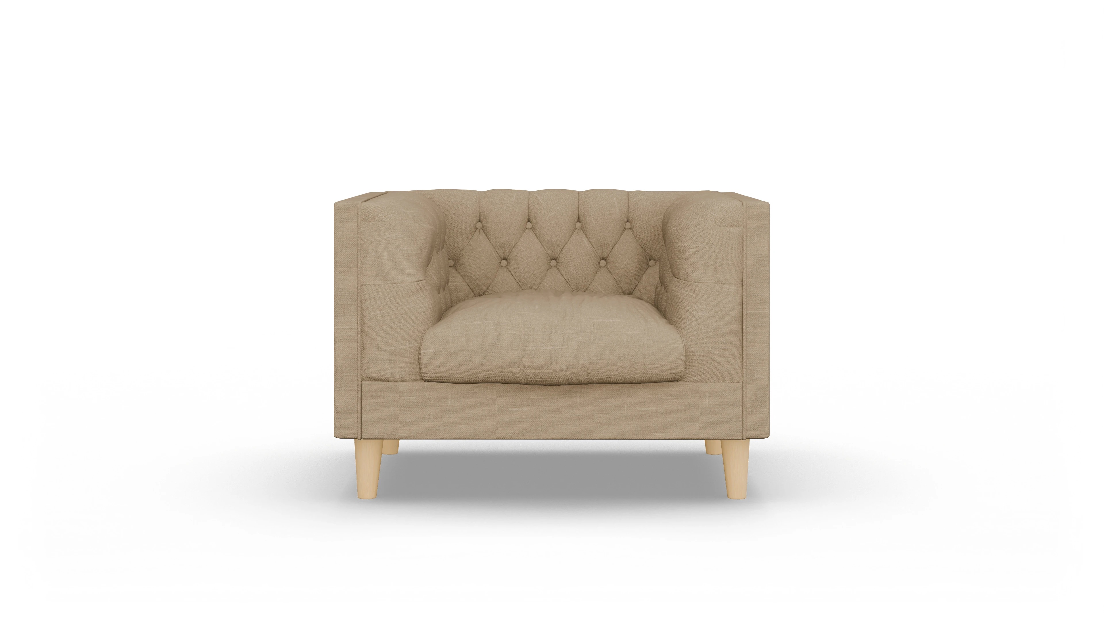 Ansicht des Produktes NewChester.01 Sessel in Stoff braun