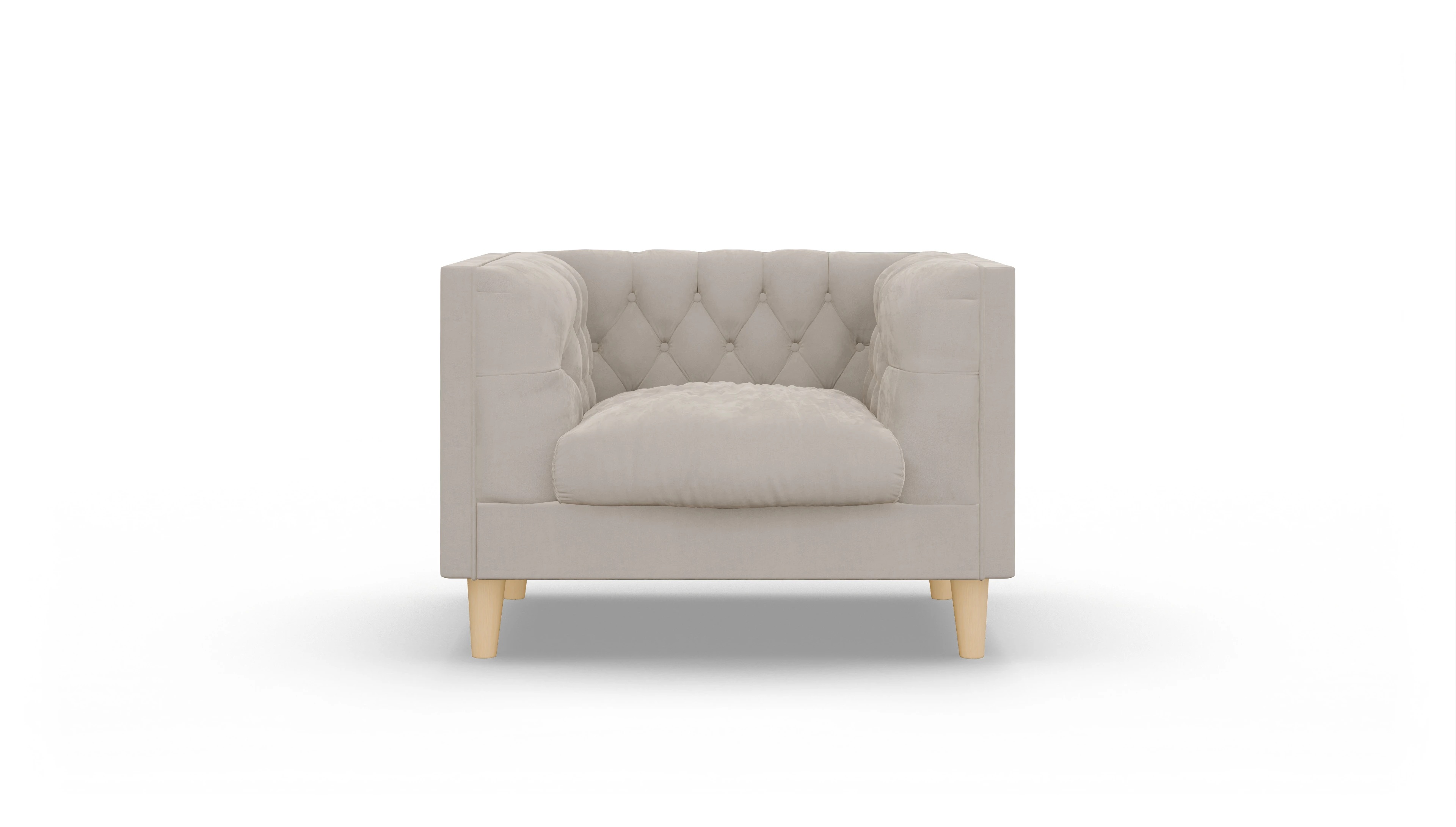 Stoff-Sessel NewChester.01 Ansicht des Produktes NewChester.01 Sessel in Samt grau