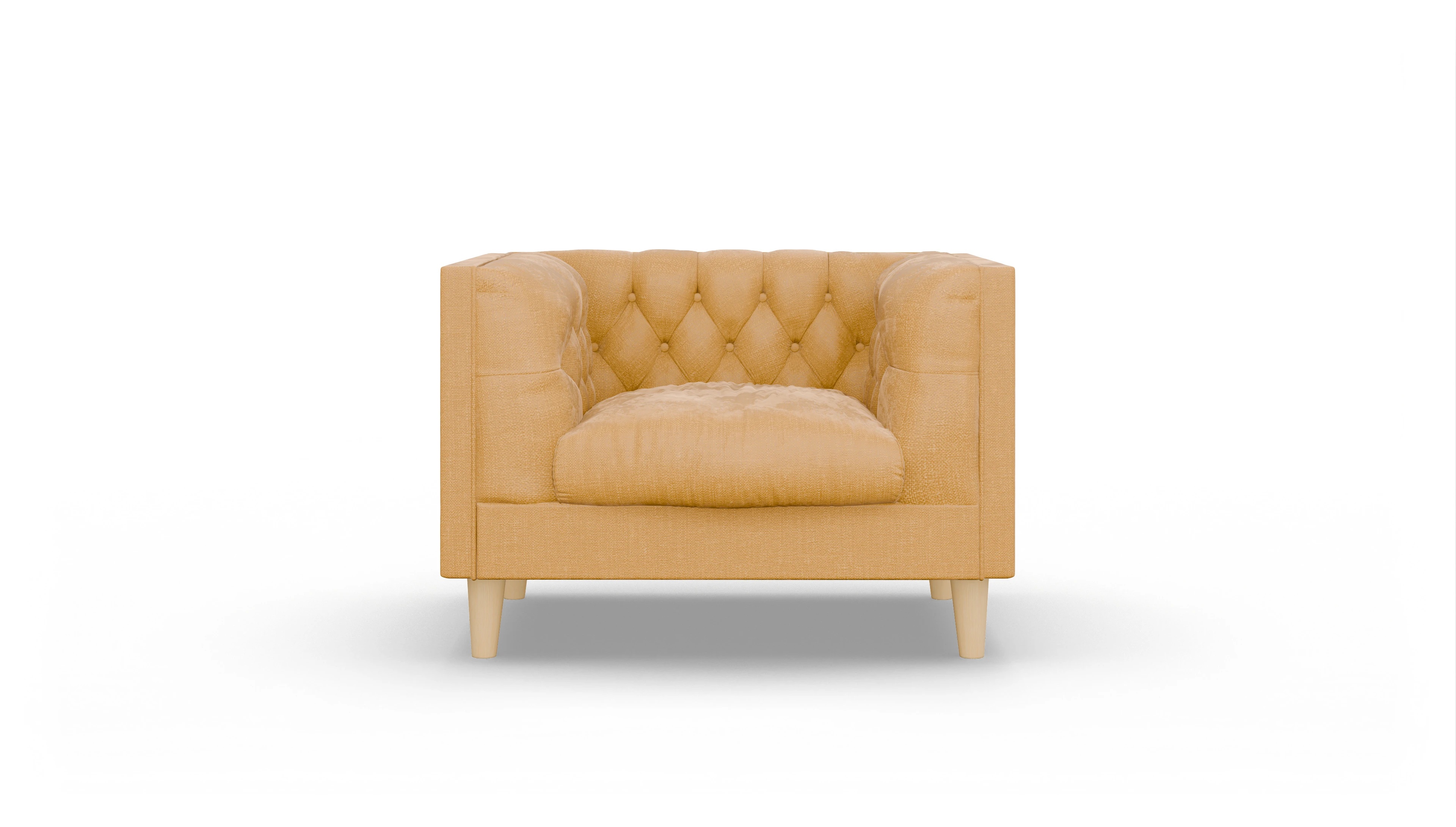 Stoff-Sessel NewChester.01 Ansicht des Produktes NewChester.01 Sessel in Stoff gelb