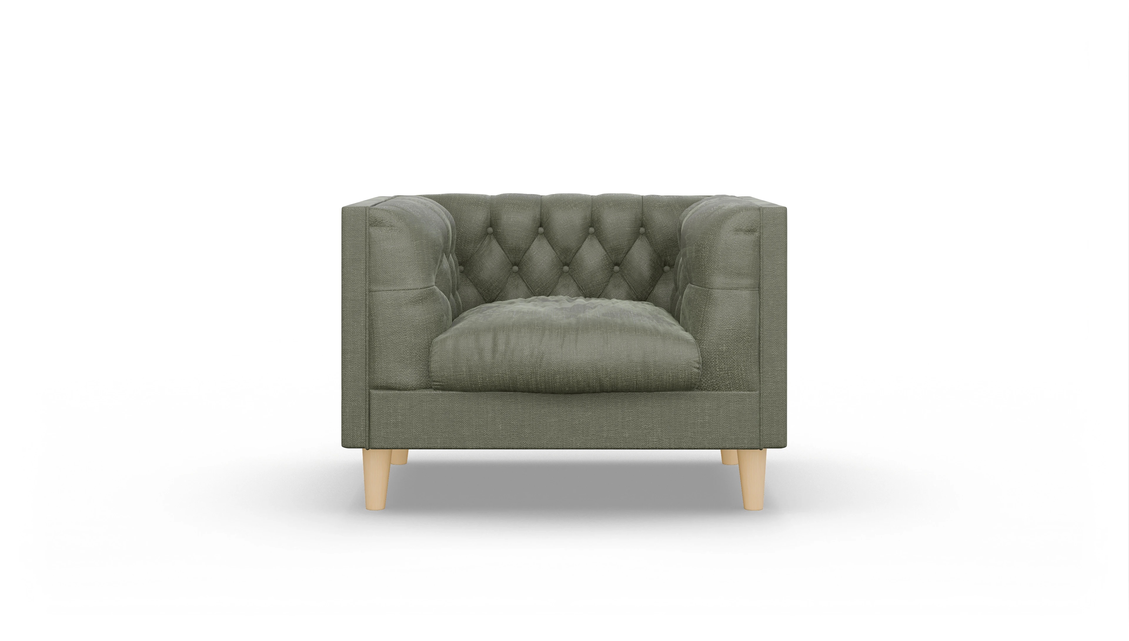 Stoff-Sessel NewChester.01 Ansicht des Produktes NewChester.01 Sessel in Stoff grün