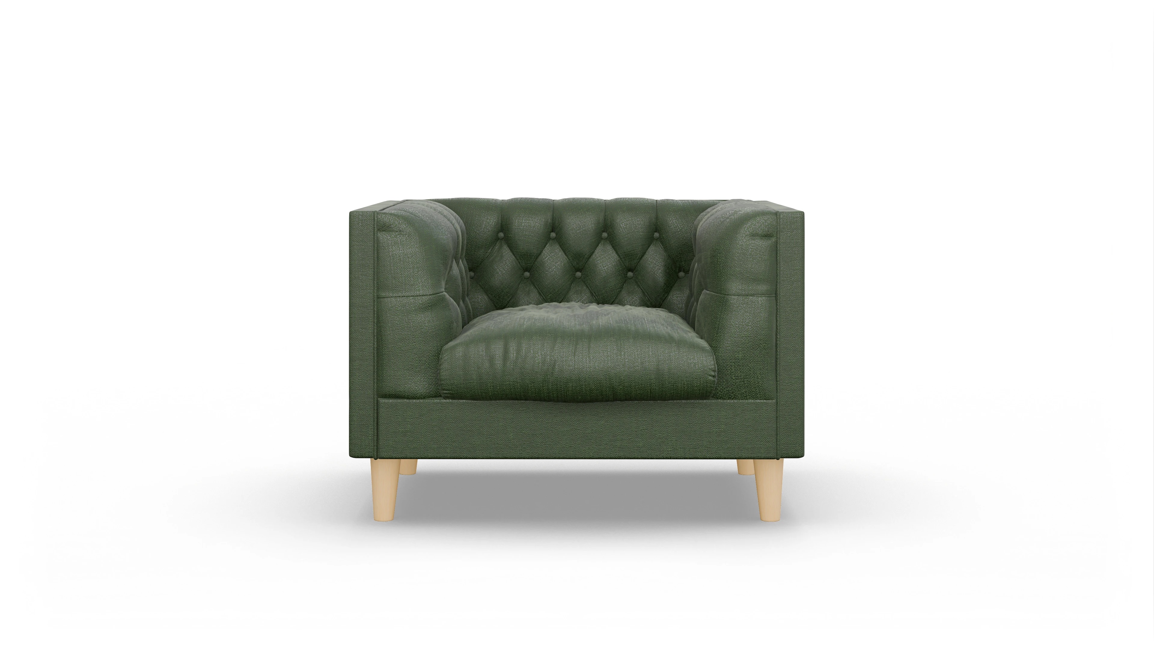 Stoff-Sessel NewChester.01 Ansicht des Produktes NewChester.01 Sessel in Stoff grün