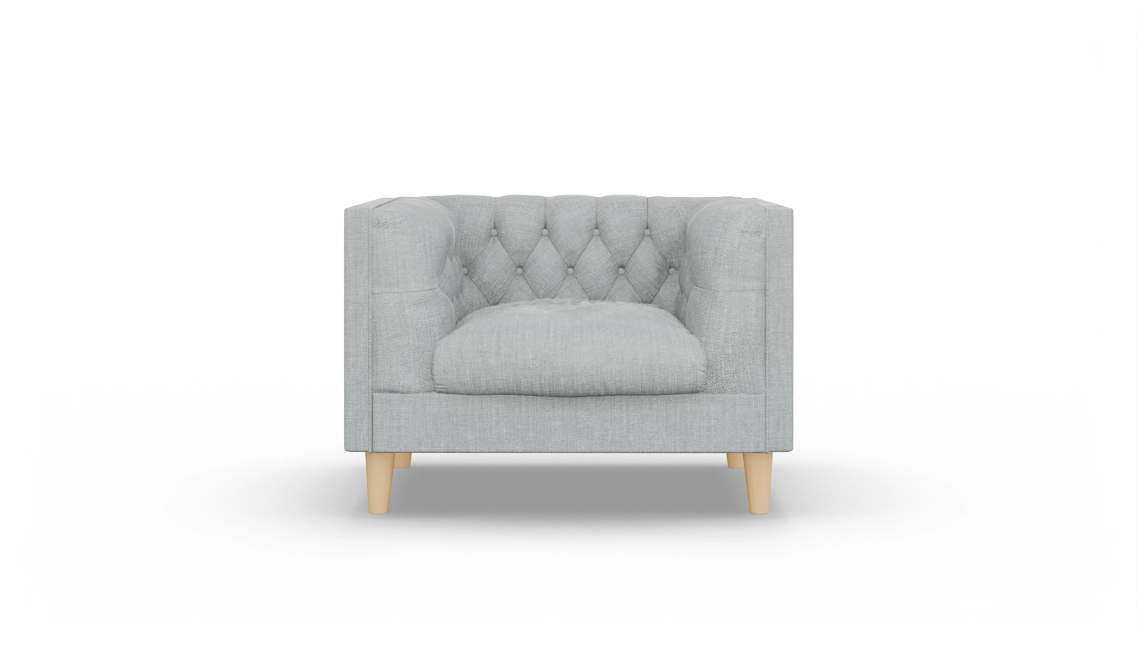 Ansicht des Produktes NewChester.01 Sessel in Stoff grau