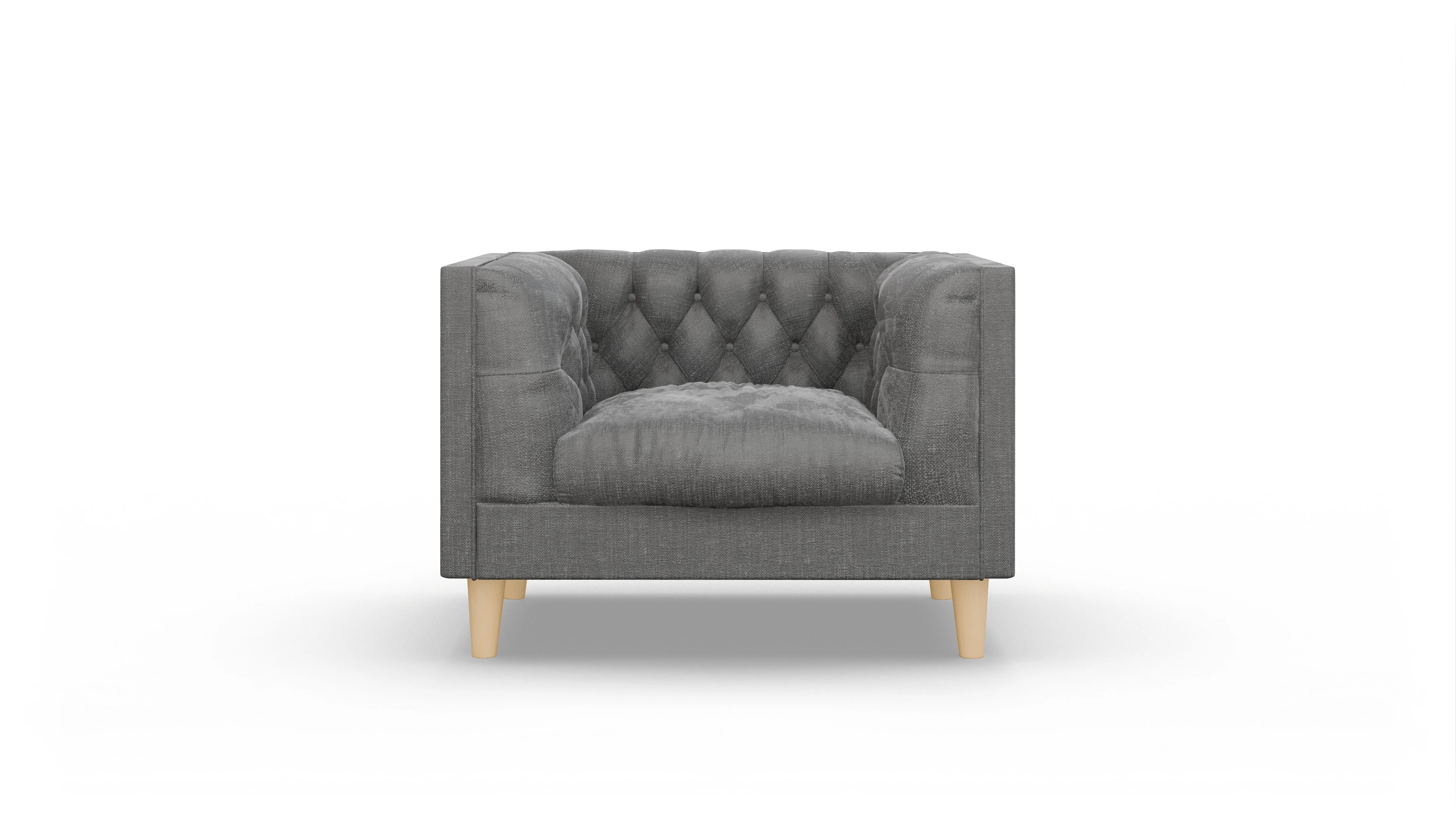 Ansicht des Produktes NewChester.01 Sessel in Stoff grau