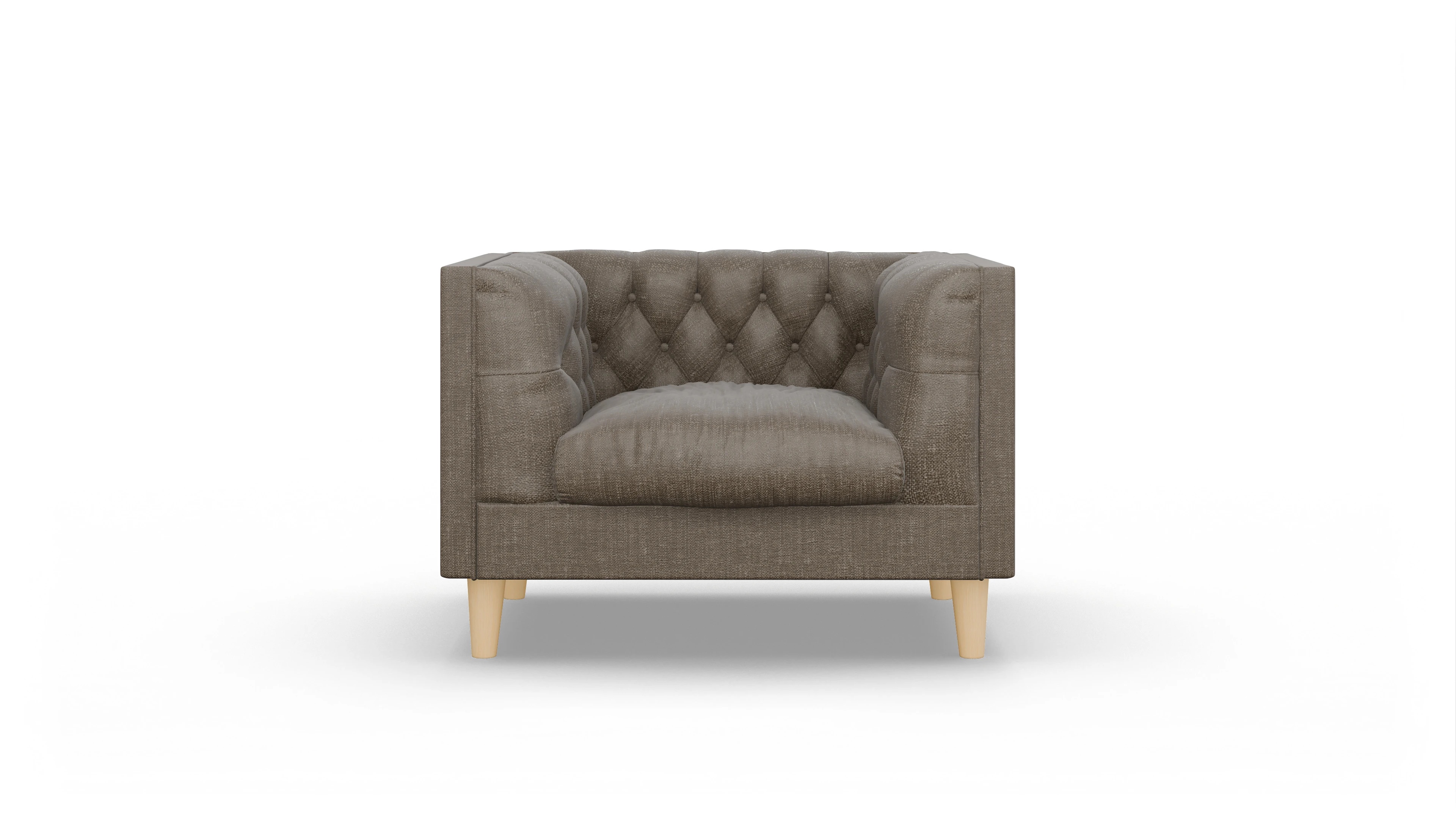 Ansicht des Produktes NewChester.01 Sessel in Stoff braun