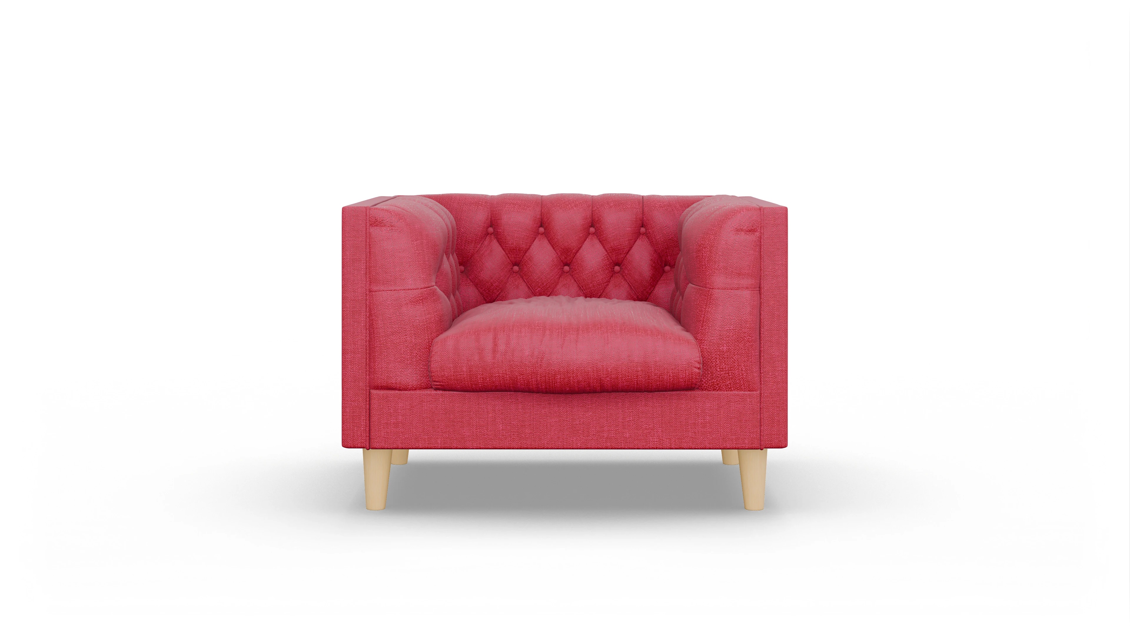 Ansicht des Produktes NewChester.01 Sessel in Stoff rot