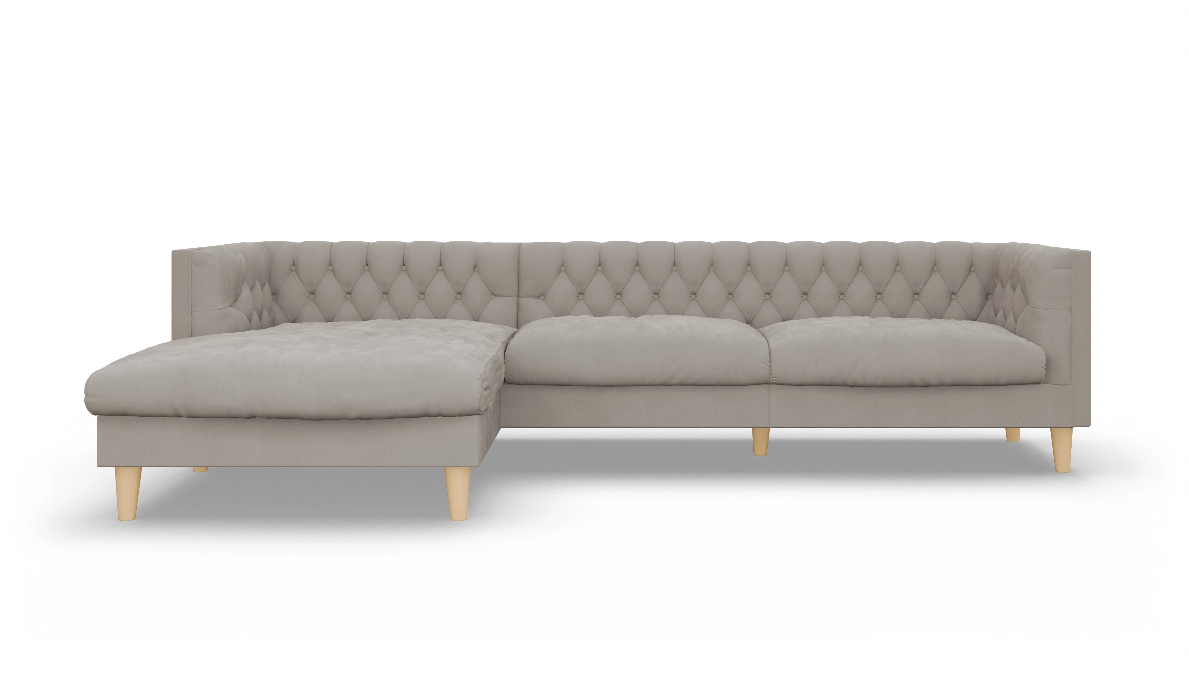 Ansicht des Produktes NewChester.01 Sofa mit Rec links in Samt braun