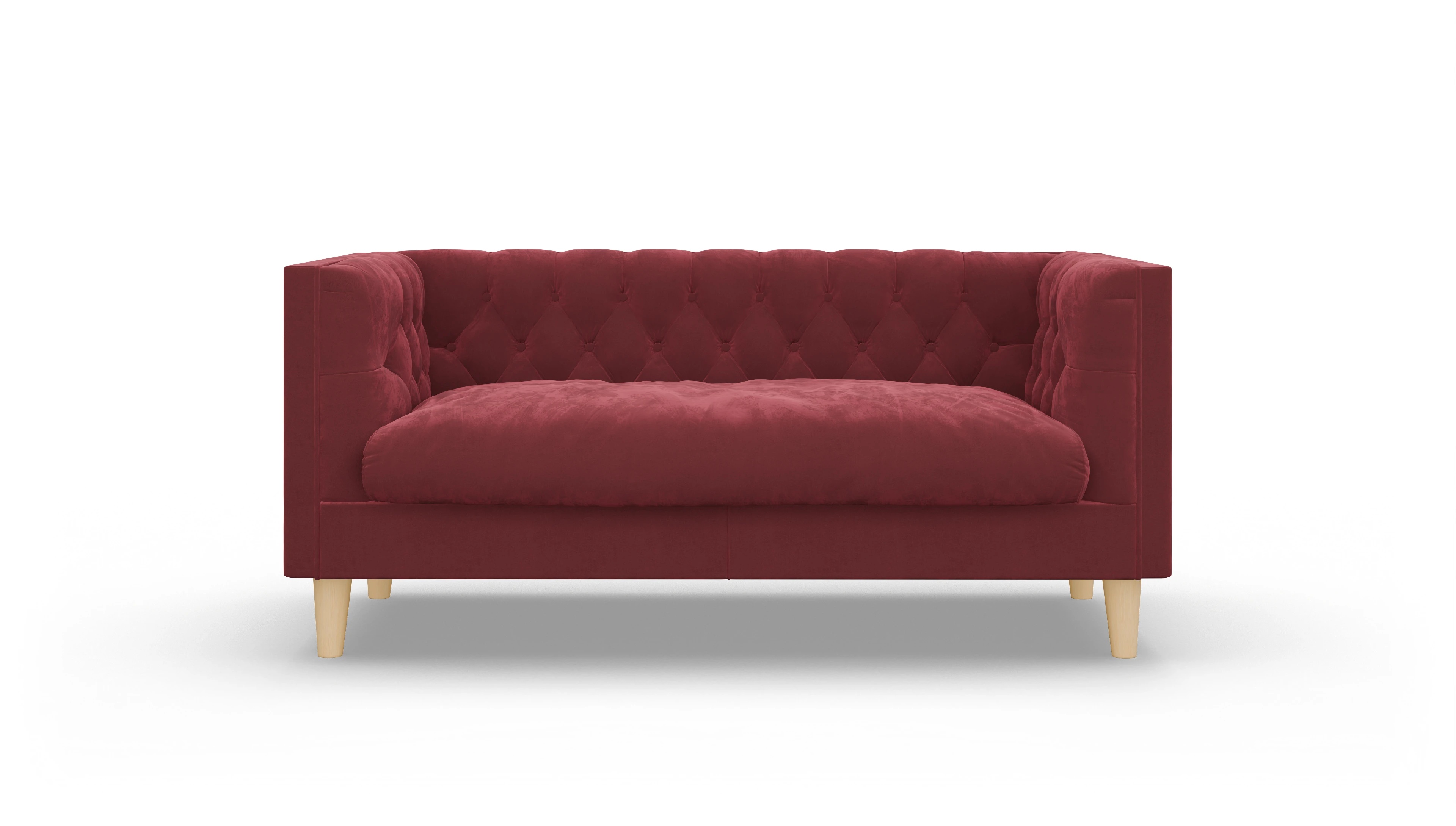 Ansicht des Produktes NewChester.01 2-Sitzer in Samt rot