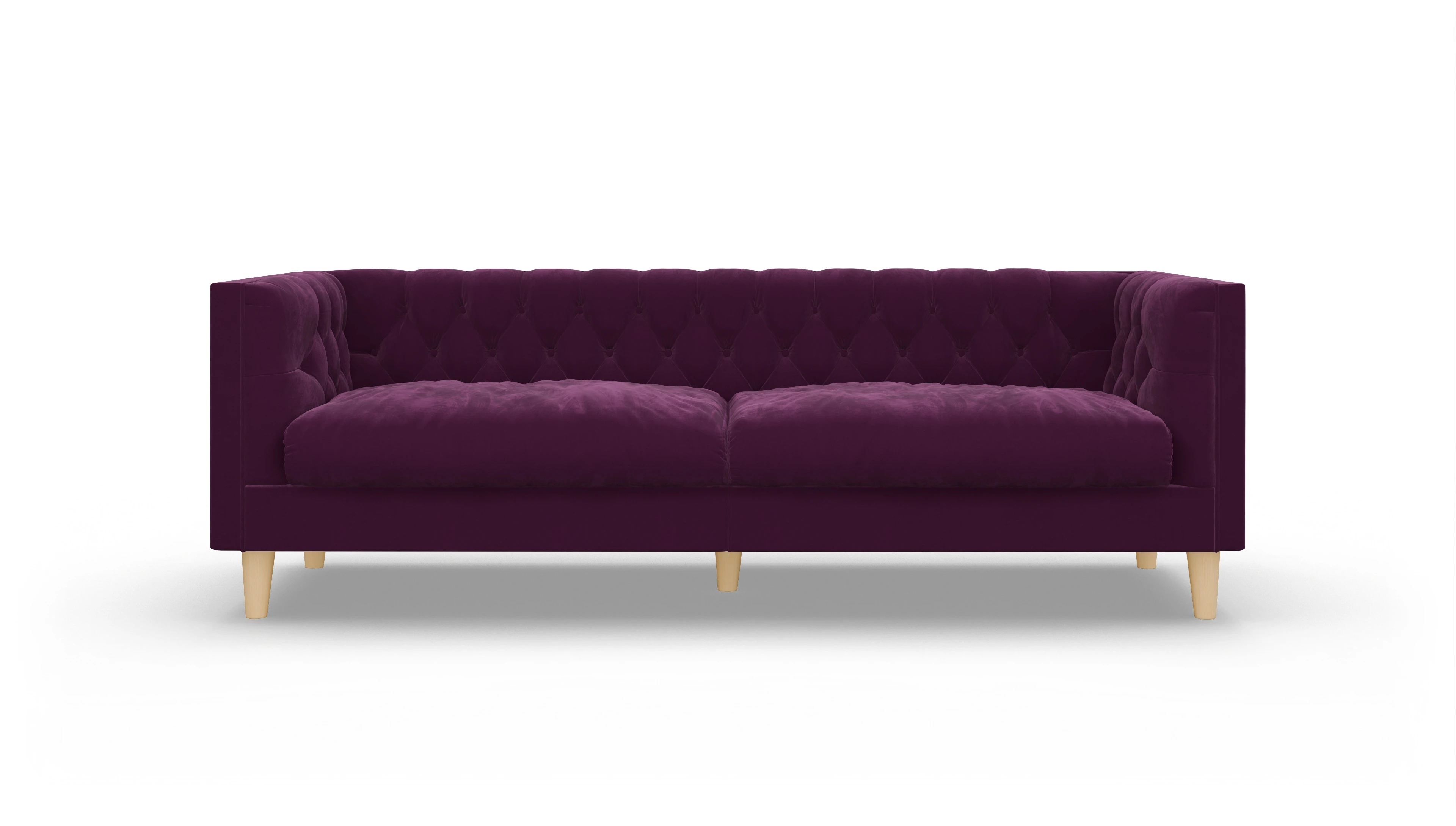 Ansicht des Produktes NewChester.01 3-Sitzer in Samt rot