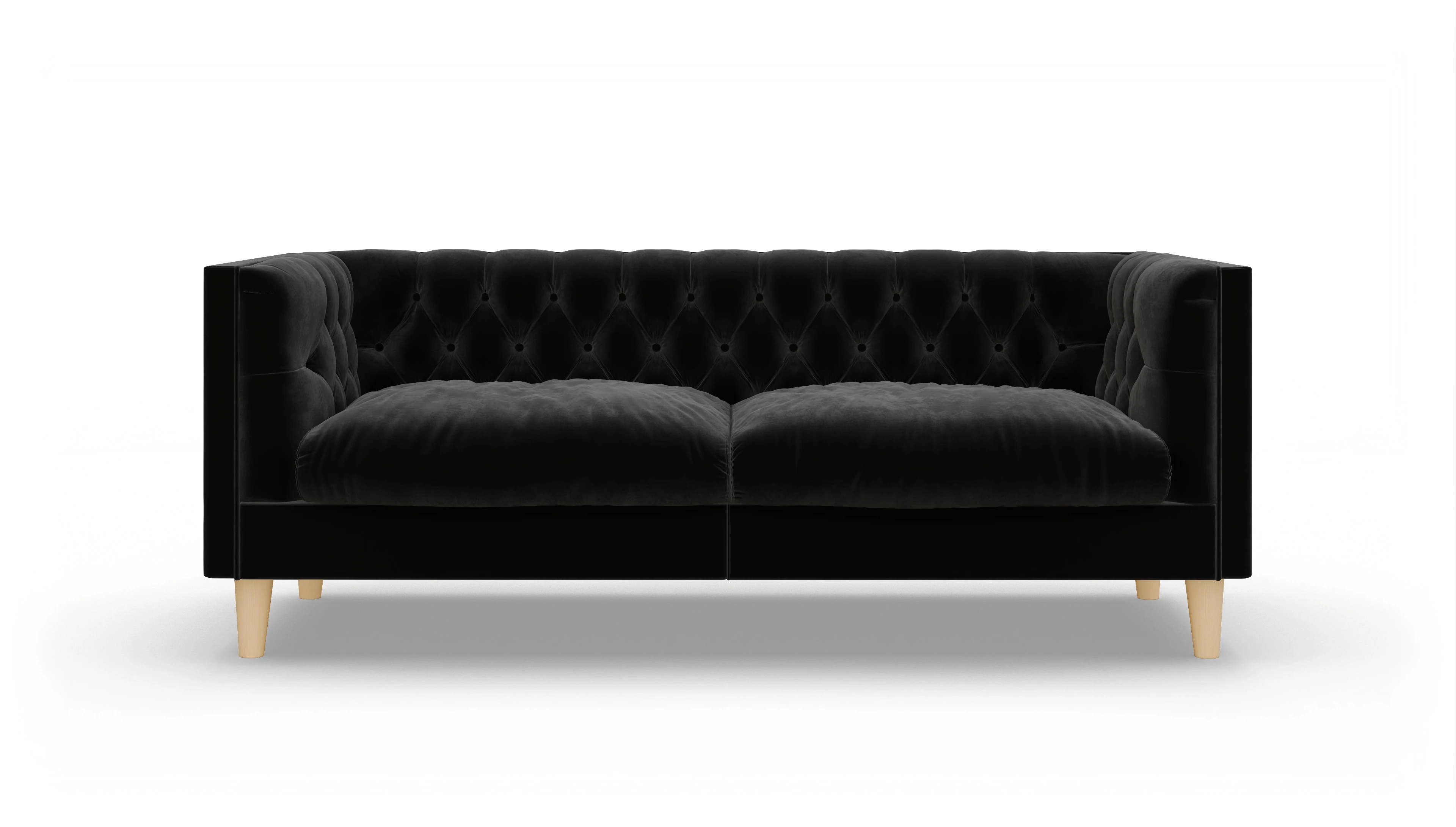 Ansicht des Produktes NewChester.01 2,5-Sitzer in Samt schwarz