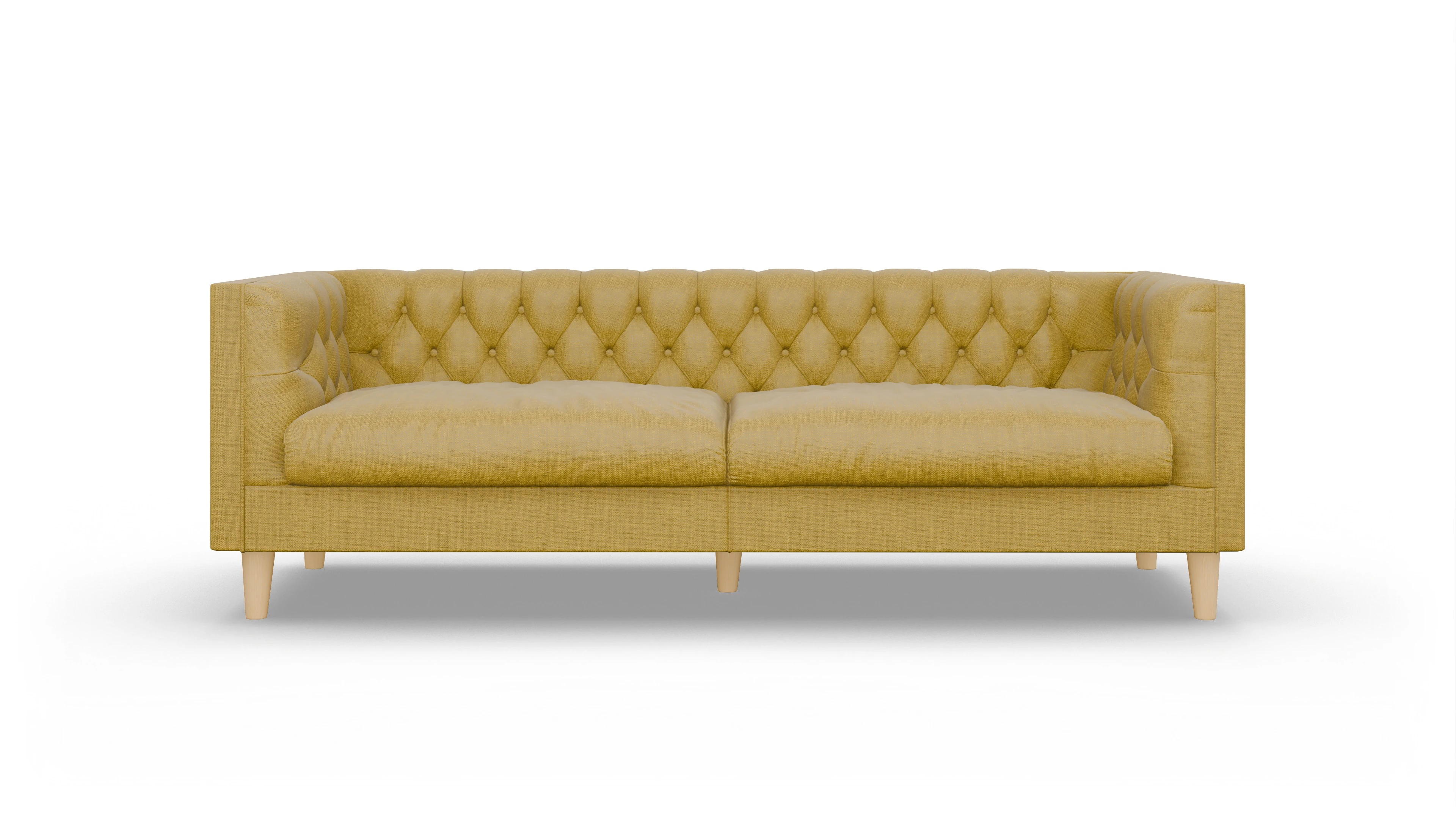 Ansicht des Produktes NewChester.01 3-Sitzer in Stoff gelb