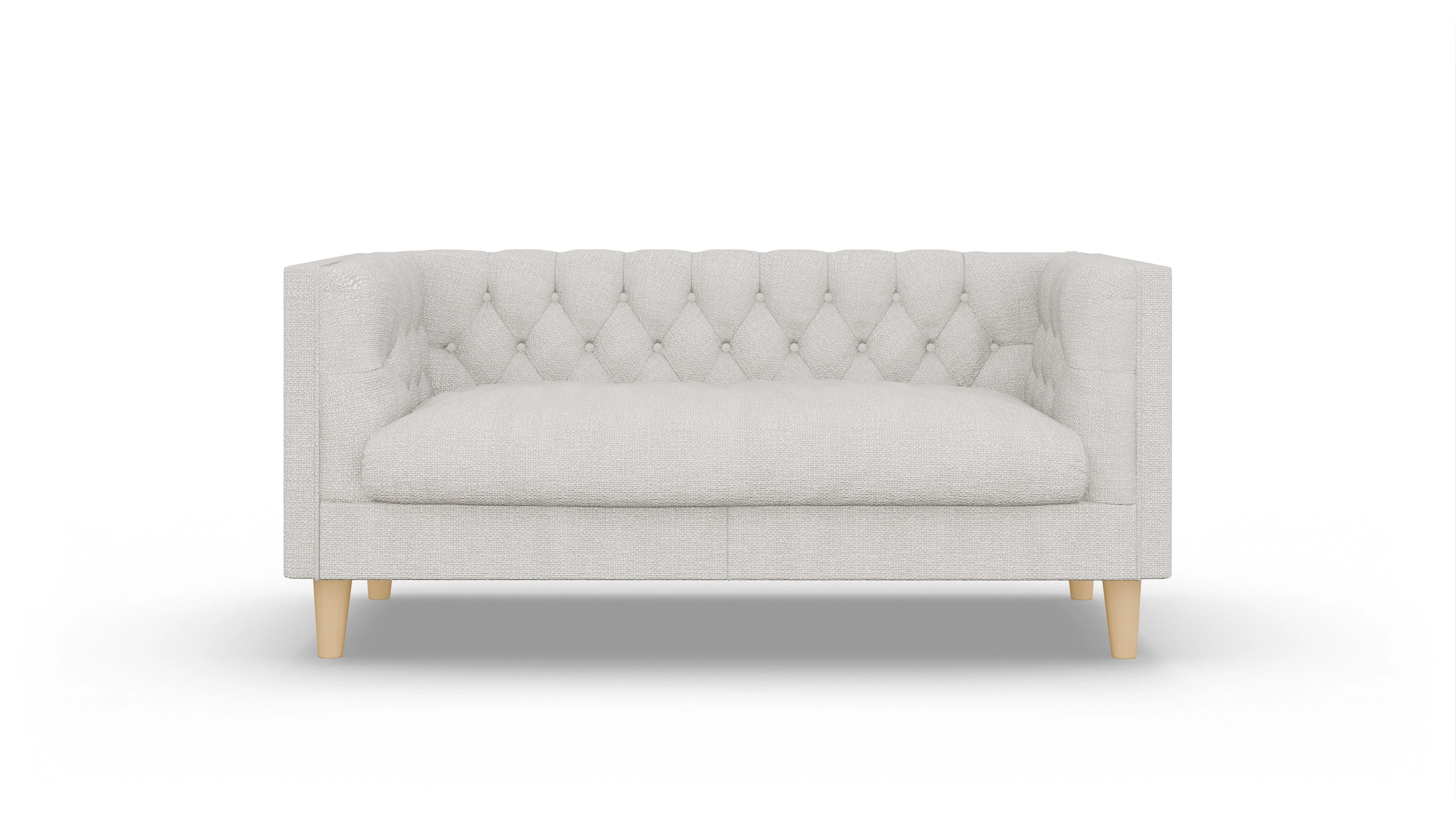 Stoff-Chesterfield NewChester.01 Ansicht des Produktes NewChester.01 2-Sitzer in Stoff weiß