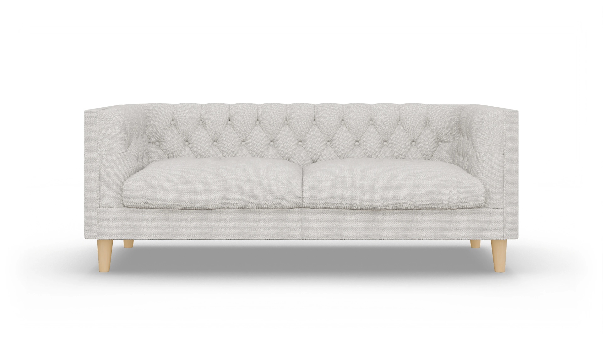 Stoff-Chesterfield NewChester.01 Ansicht des Produktes NewChester.01 2,5-Sitzer in Stoff weiß