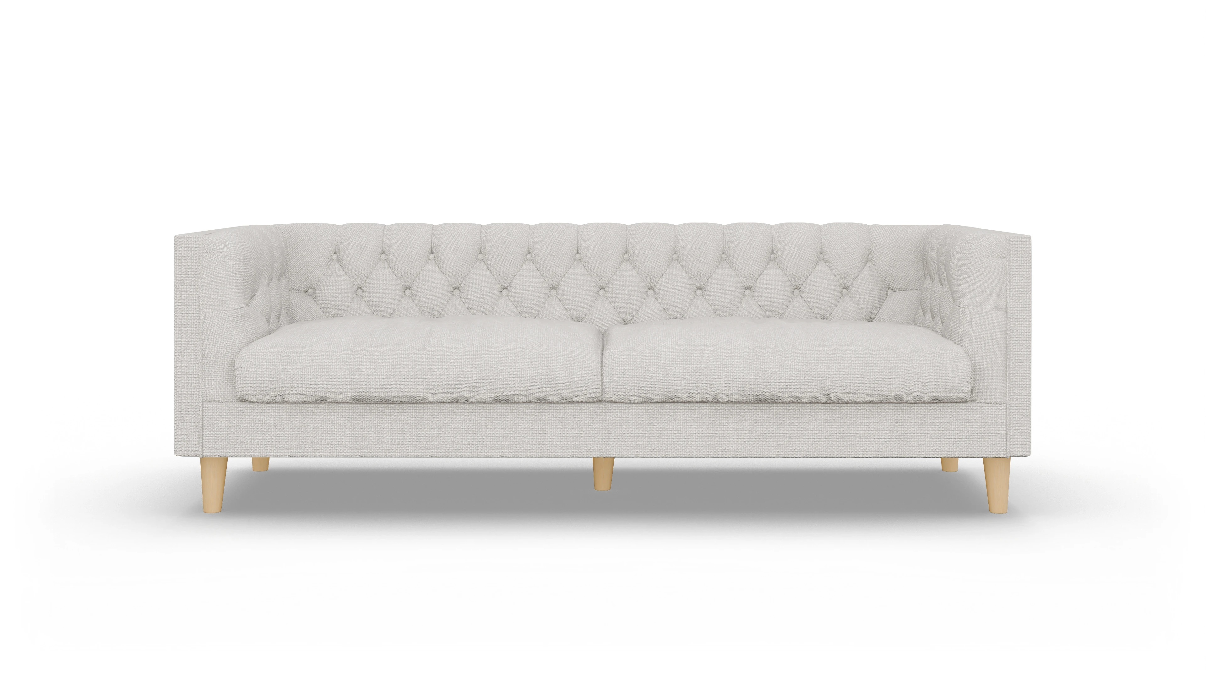 Stoff-Chesterfield NewChester.01 Ansicht des Produktes NewChester.01 3-Sitzer in Stoff weiß